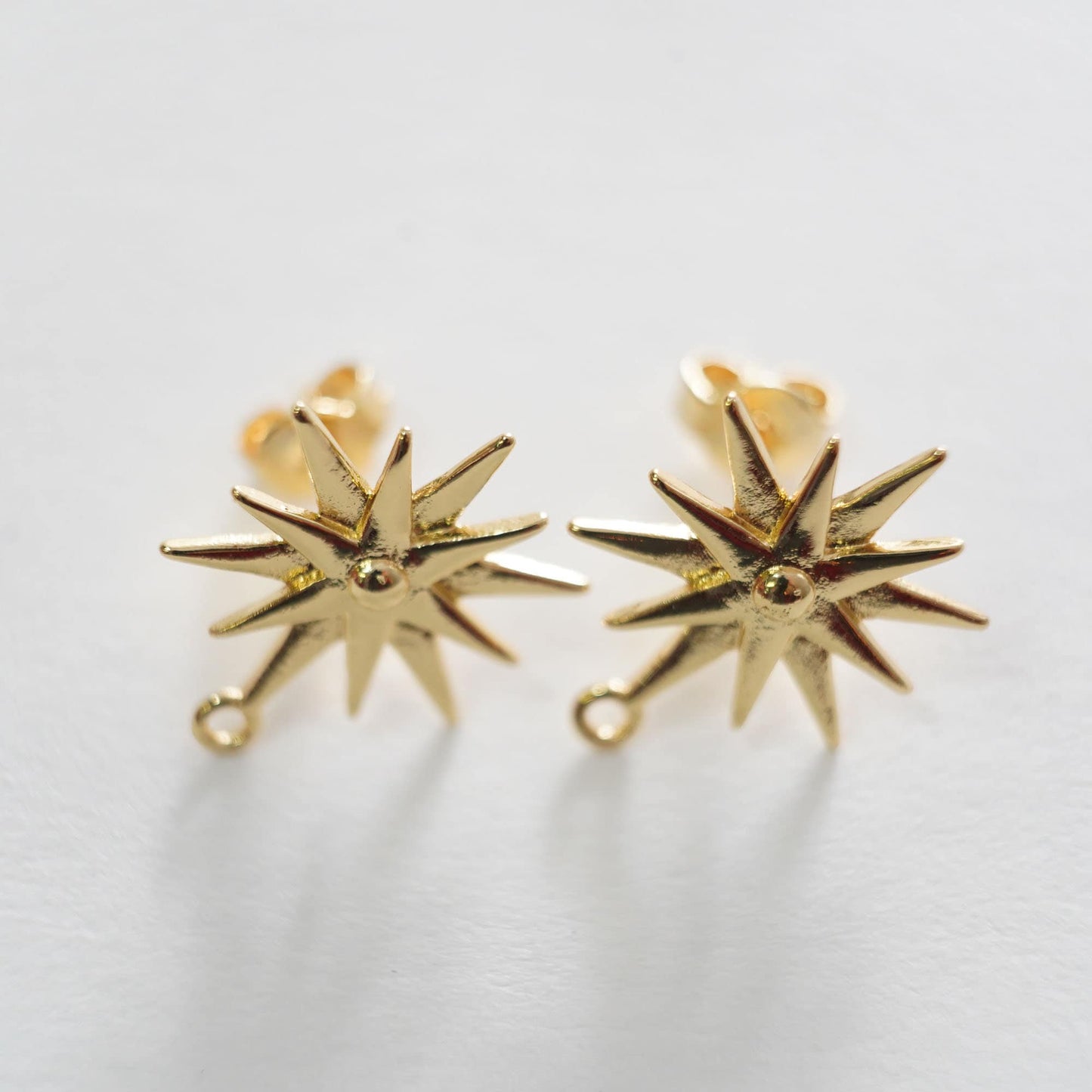 1pair 18K Gold Filled north star Hoops Earrings,Gold Earrings,Dainty Hoops Huggie,Gold Huggies Hoop Earrings