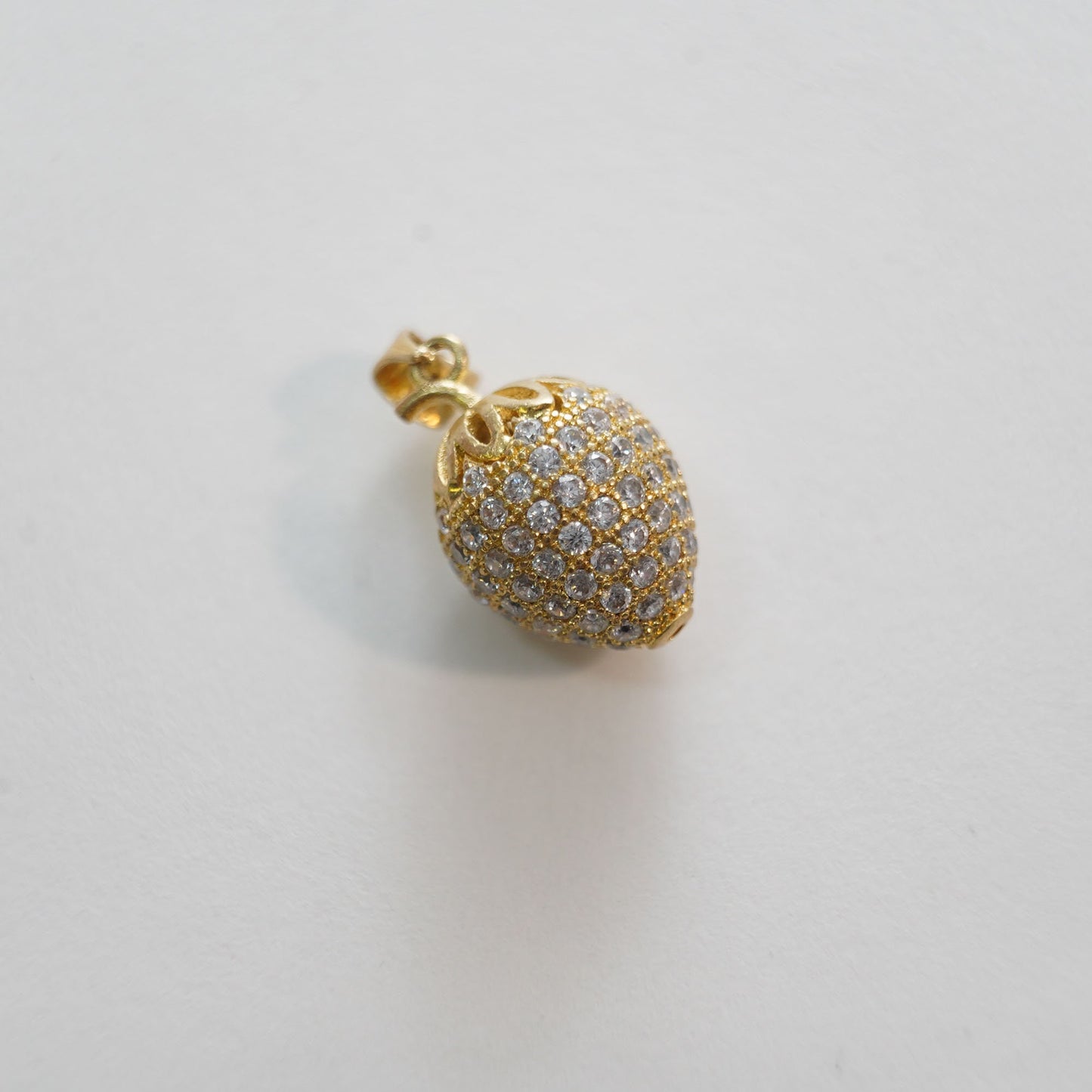 Gold strawberry Charms,18K Gold Filled CZ strawberry Pendant Charm Bracelet Necklace for DIY Jewelry Making Supply