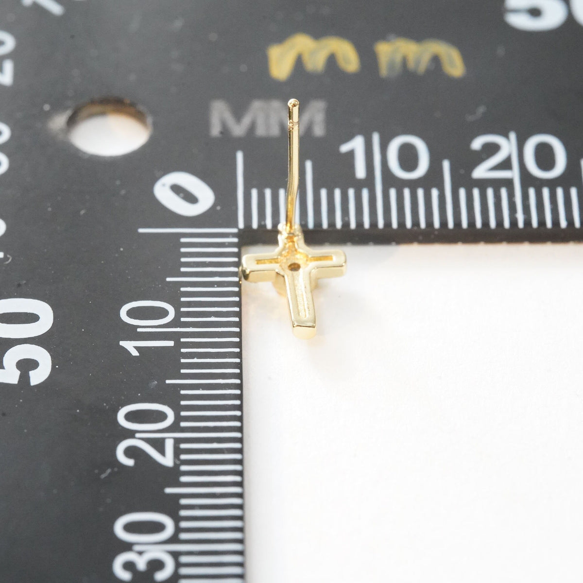 18K Gold Filled Cross Hoop Earrings for Jewelry Making