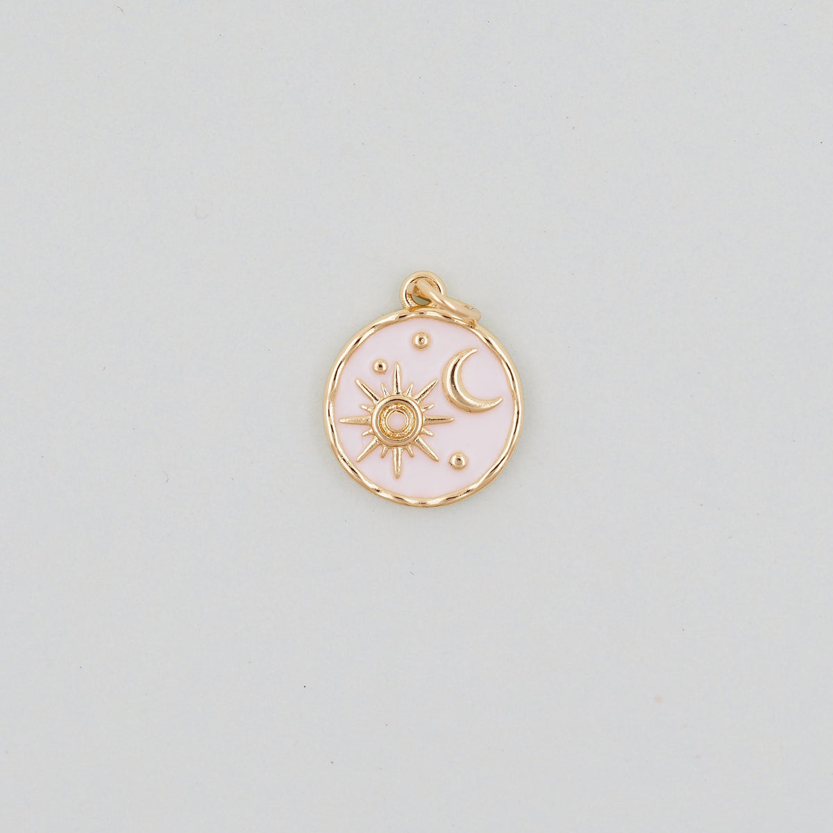 Gold Celestial Charms,18K Gold Filled Sun Pendant,Moon Charm Bracelet Necklace for DIY Jewelry Making Supply
