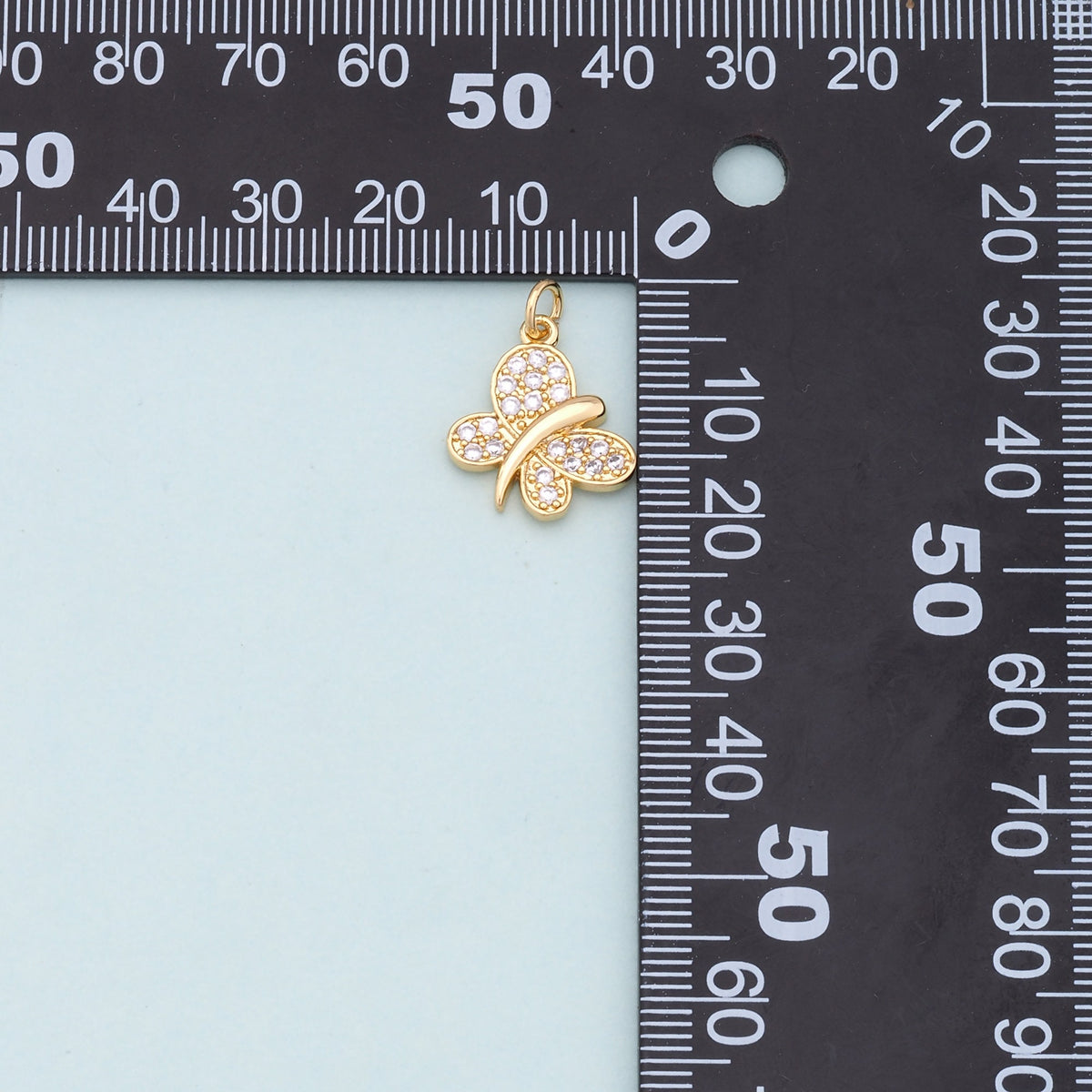 18K Gold Filled Butterfly Charm Pendant for Jewelry Making