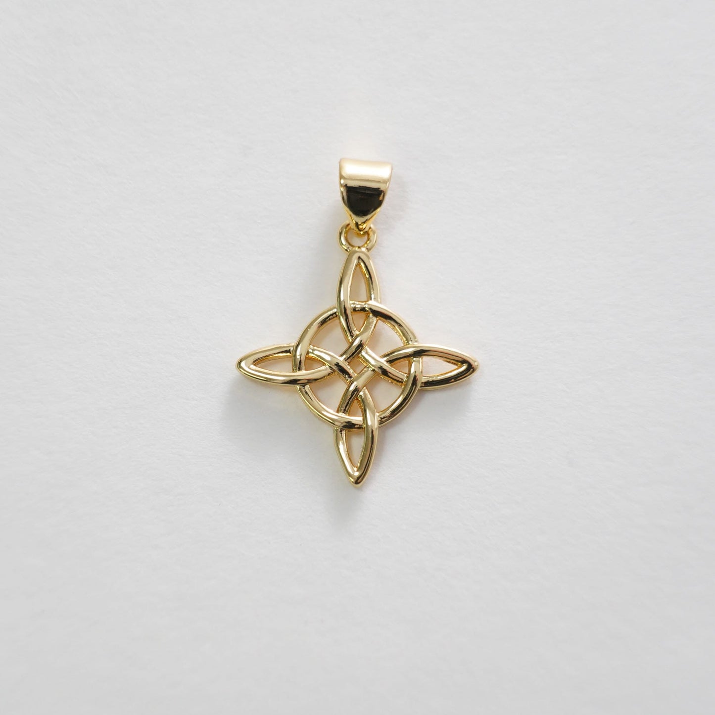 Gold Celtic Knot Charms,18K Gold Filled Celtic Knot Pendant,Celtic Knot Charm Bracelet Necklace for DIY Jewelry Making Supply