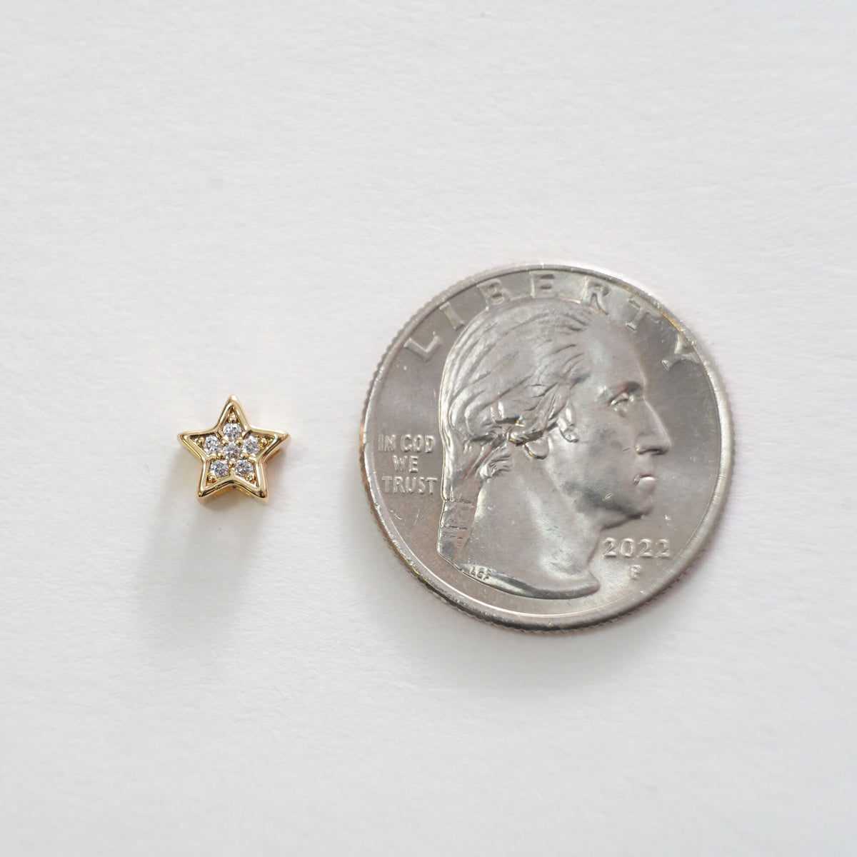18K Gold Filled Star Spacer Beads 2 mm for Jewelry Making