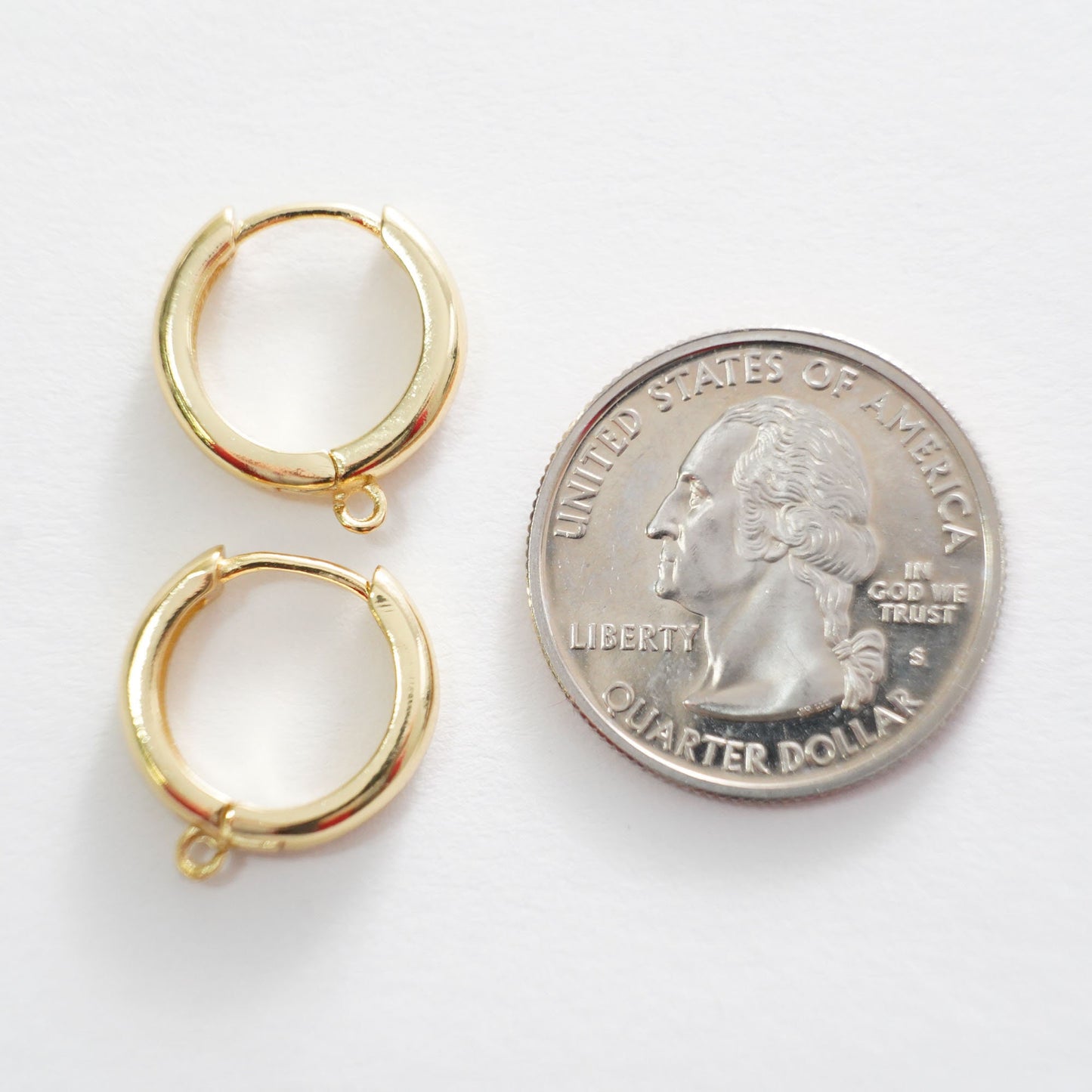 1pair 18K Gold Filled Hoops earring components,Gold Earrings,Dainty Hoops Huggie,Gold Huggies Hoop Earrings