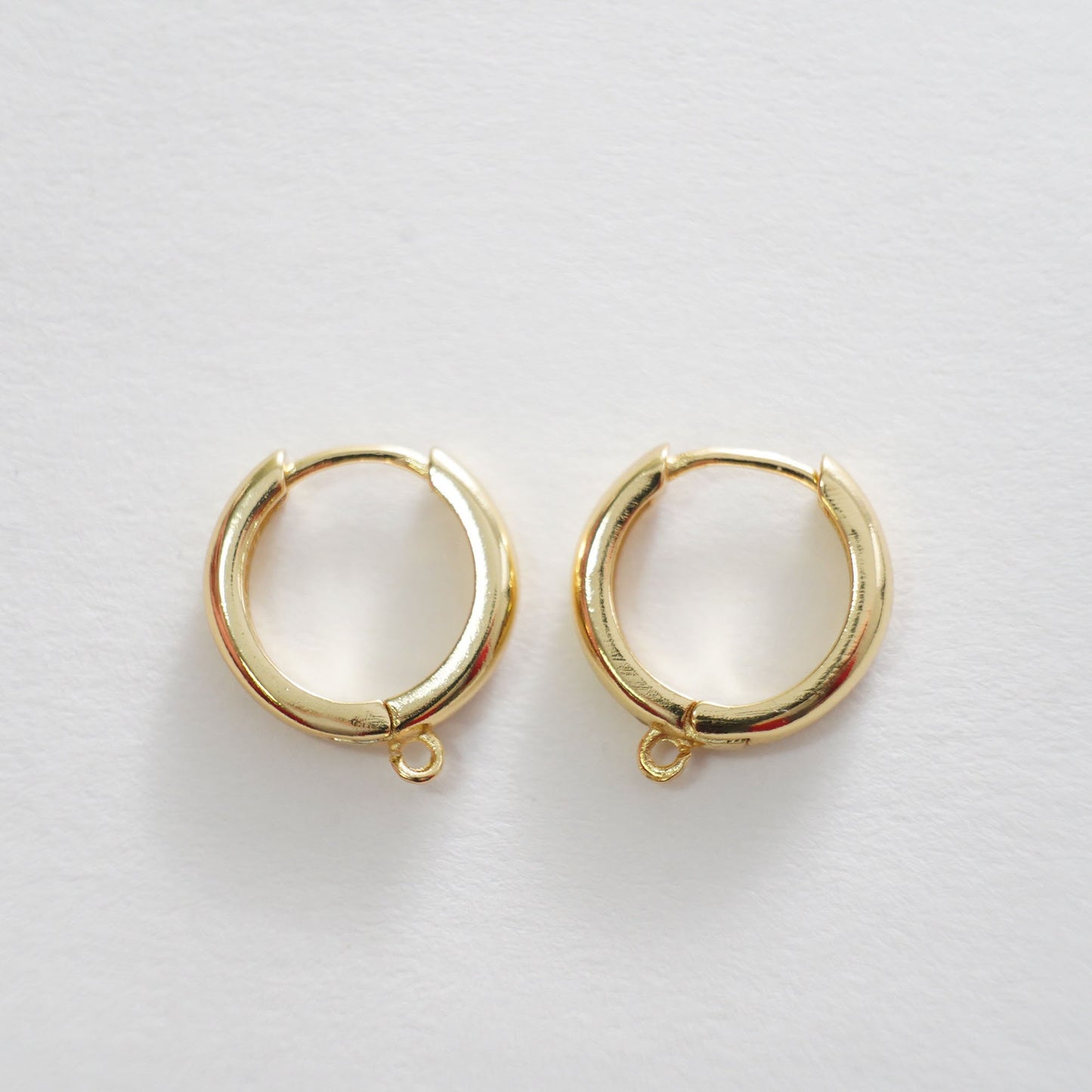 1pair 18K Gold Filled Hoops earring components,Gold Earrings,Dainty Hoops Huggie,Gold Huggies Hoop Earrings