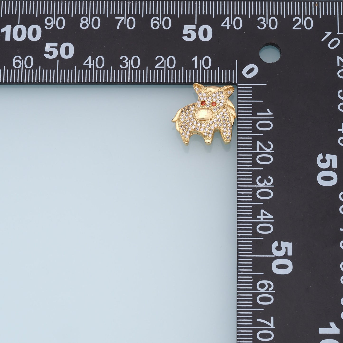 Gold Bull Charms,18K Gold Filled bull Pendant,CZ bull Charm Bracelet Necklace for DIY Jewelry Making Supply