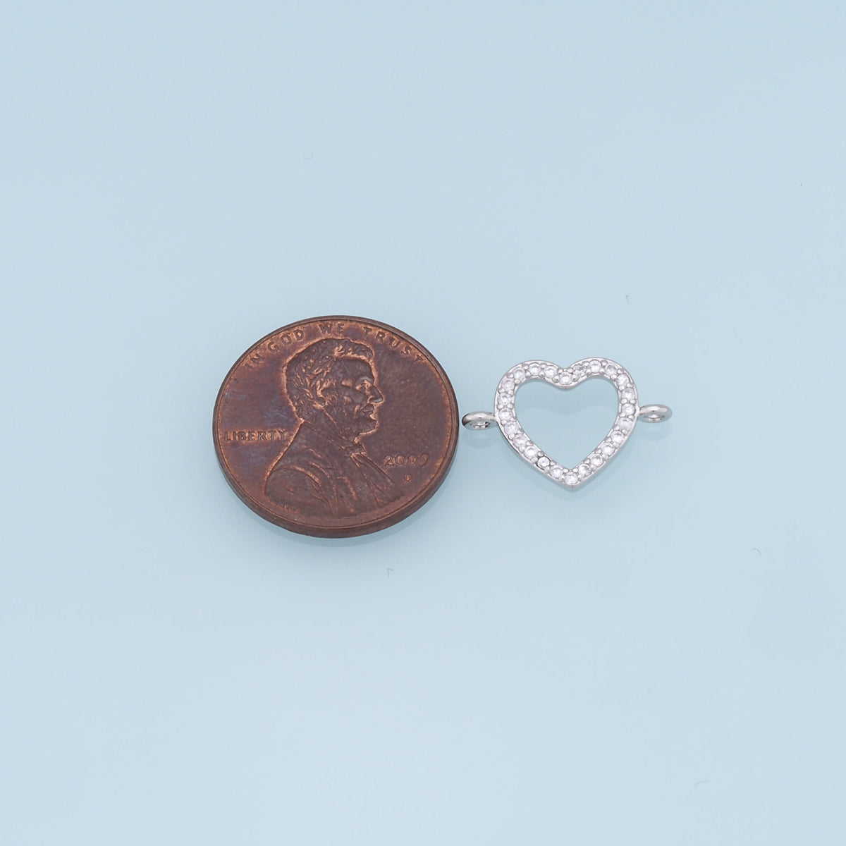 18K Gold Filled Heart Connector for Jewelry Making