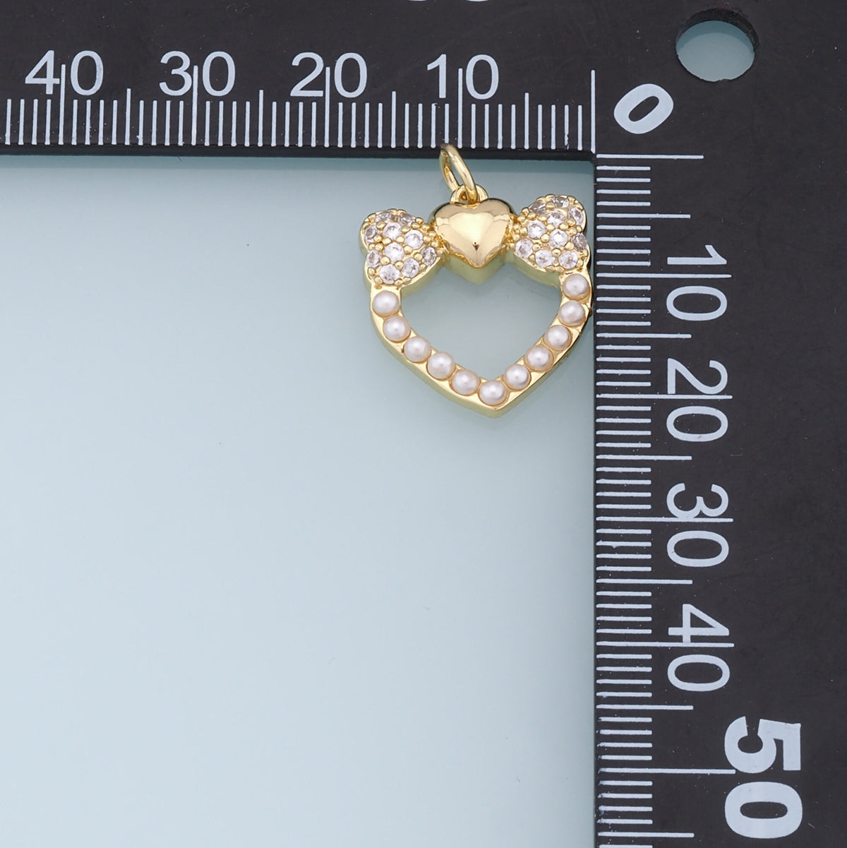 Gold Heart Charms,18K Gold Filled Heart Pendant,Heart Charm Bracelet Necklace for DIY Jewelry Making Supply