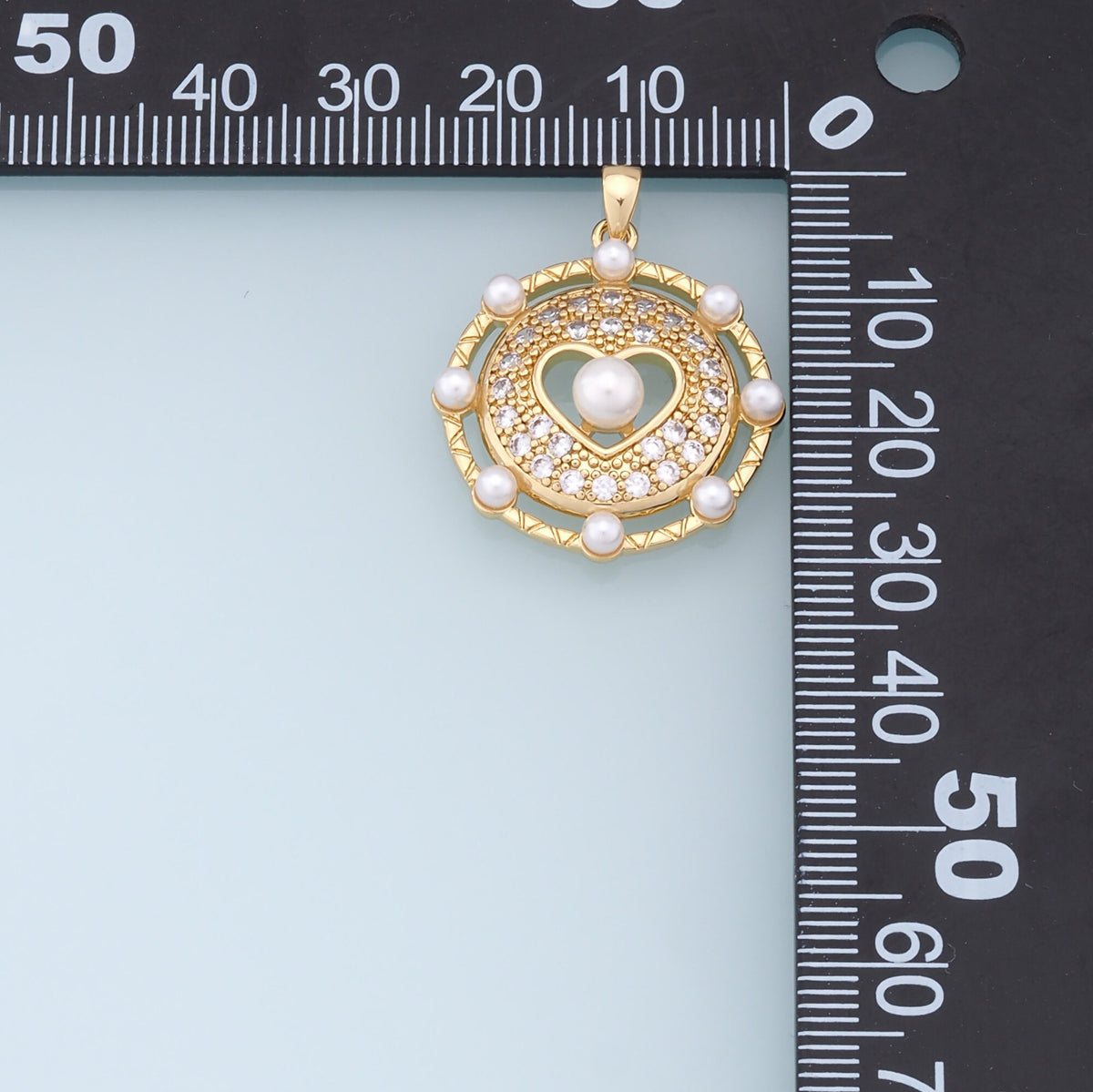 18K Gold Filled Heart Charm Pendant for Jewelry Making