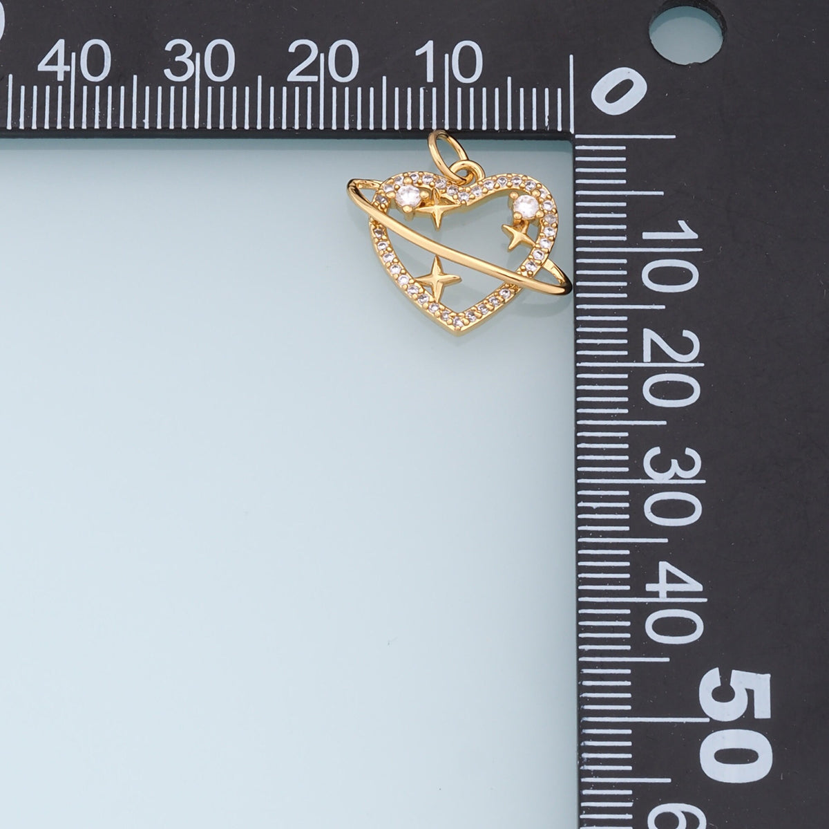 18K Gold Filled Heart Charm Pendant for Jewelry Making