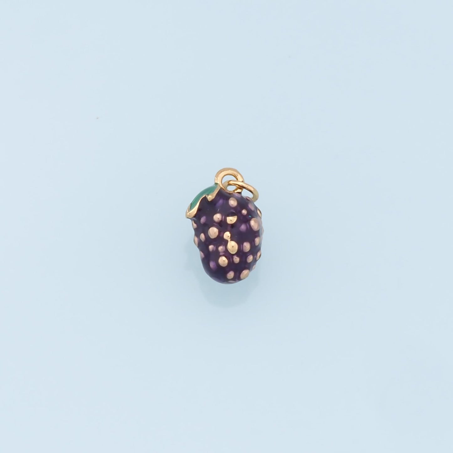 Gold Raspberry Charms,18K Gold Filled Raspberry Pendant,Fruit Charm Bracelet Necklace for DIY Jewelry Making Supply