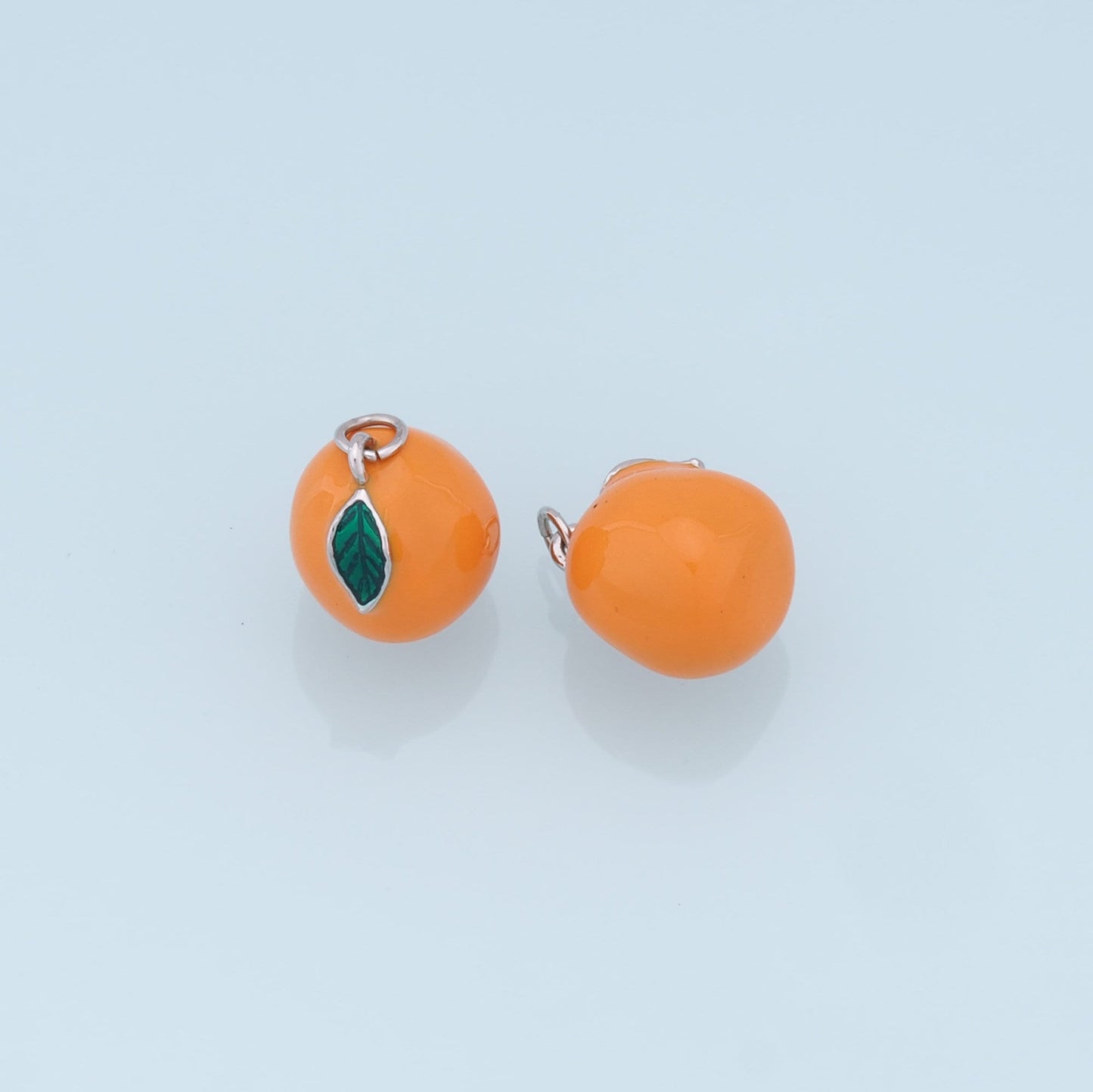 Gold Tangerine Charms,18K Gold Filled Tangerine Pendant,Fruit Charm Bracelet Necklace for DIY Jewelry Making Supply