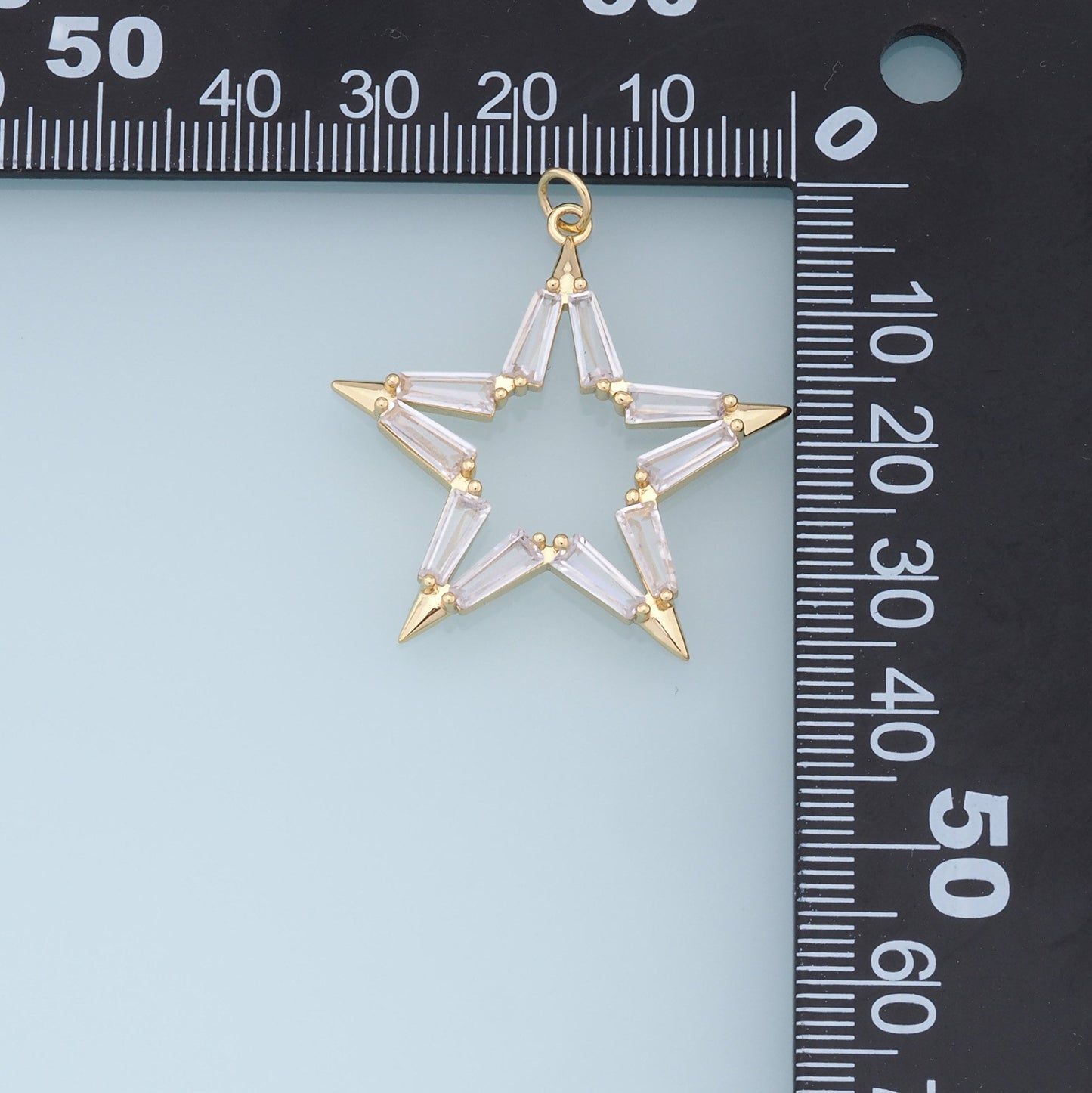 18K Gold Filled Star Pendant, Star Charm Bracelet Necklace for DIY Jewelry Making Supply