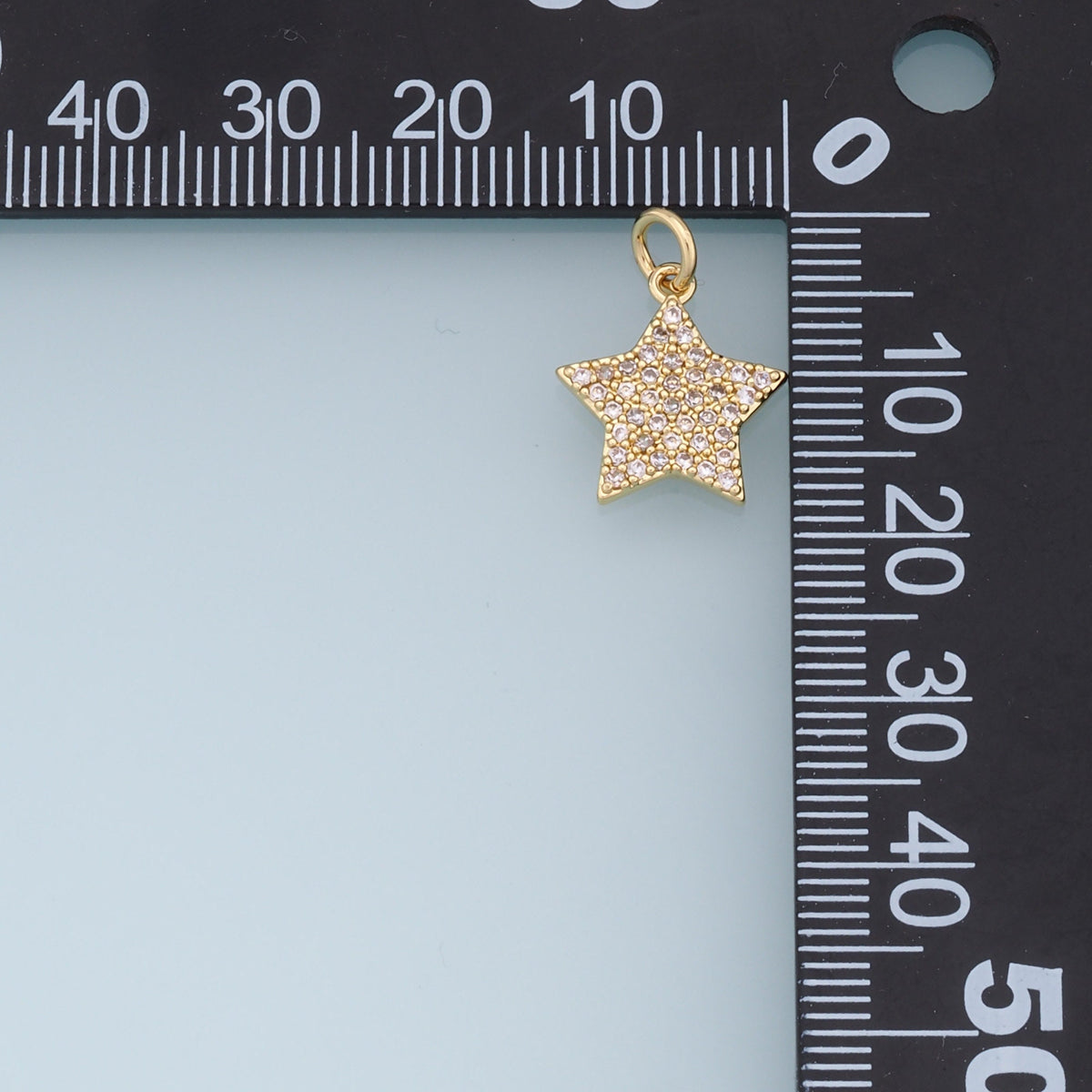 18K Gold Filled Star Pendant,CZ Micro Pave Star Charm Bracelet Necklace for DIY Jewelry Making Supply