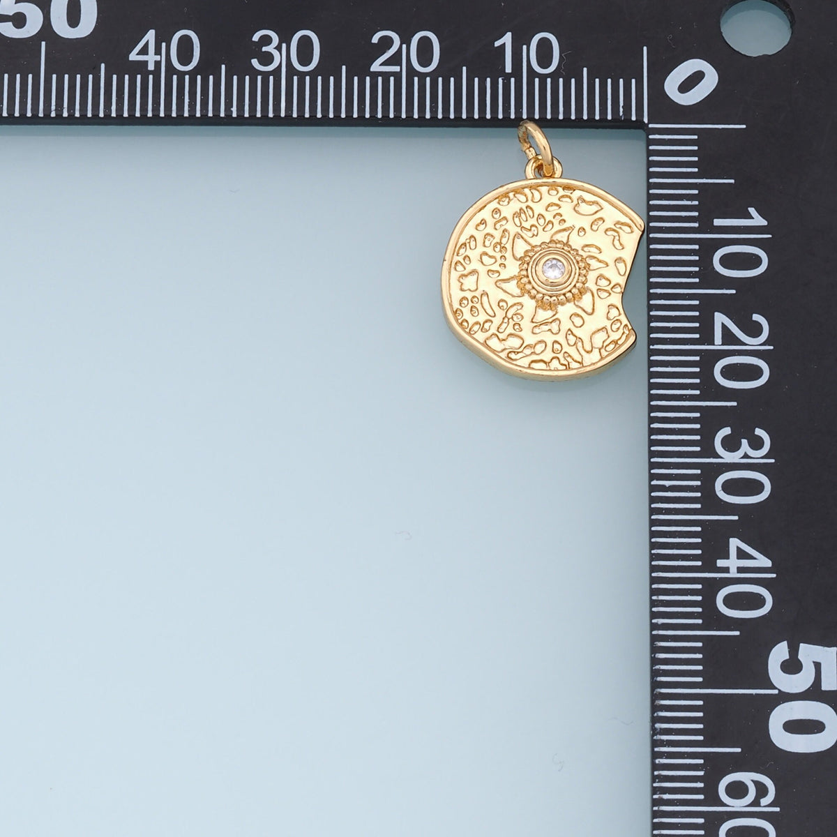 18K Gold Filled Sun Charm Pendant for Jewelry Making