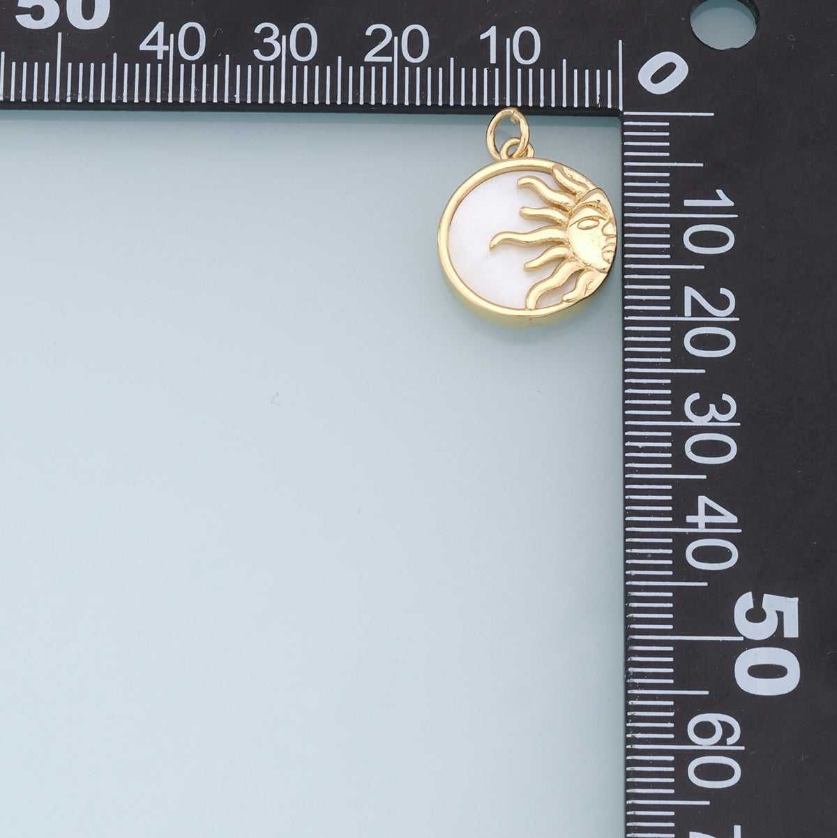 Gold Sun Charms,18K Gold Filled Round Coin Pendant,Sun Charm Bracelet Necklace for DIY Jewelry Making Supply