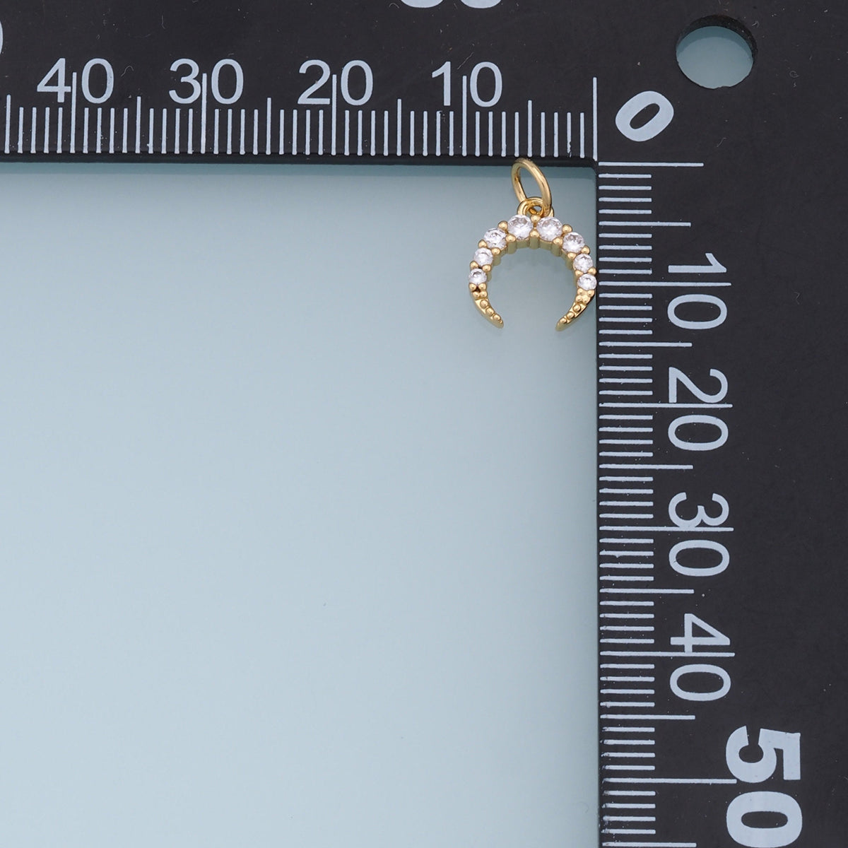 Gold Moon Charms,18K Gold Filled Moon Pendant,CZ Micro Pave Star Charm Bracelet Necklace for DIY Jewelry Making Supply