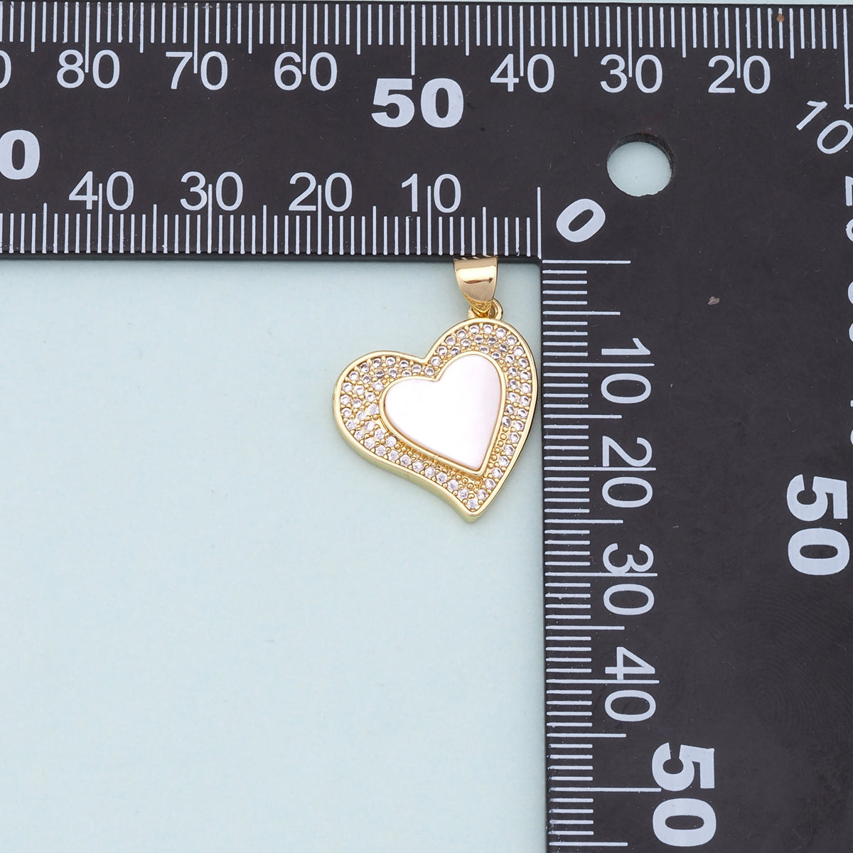 Gold Heart Charms,18K Gold Filled Heart Pendant,white shell Heart Charm Bracelet Necklace for DIY Jewelry Making Supply