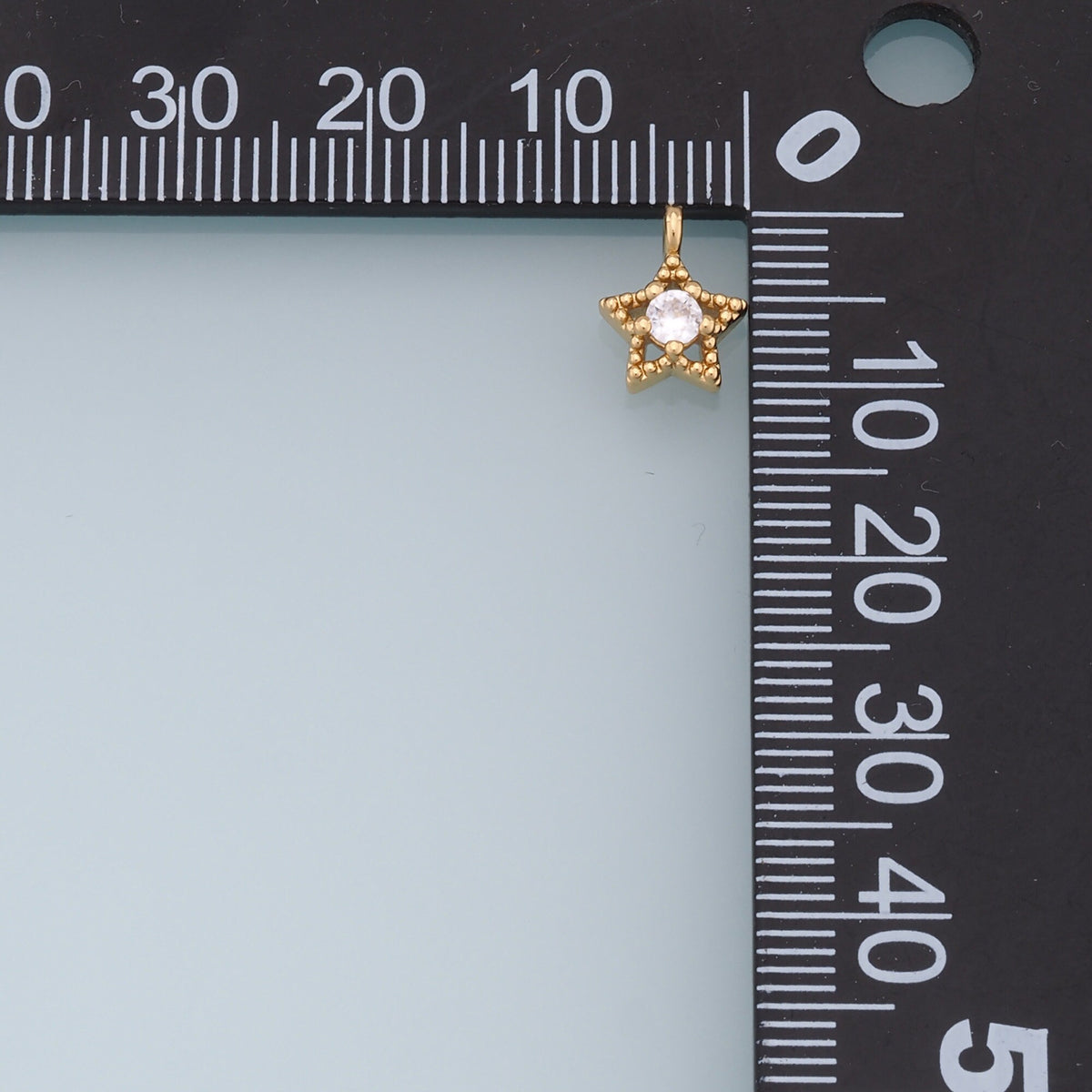 18K Gold Filled Star Pendant,CZ Star Charm Bracelet Necklace for DIY Jewelry Making Supply