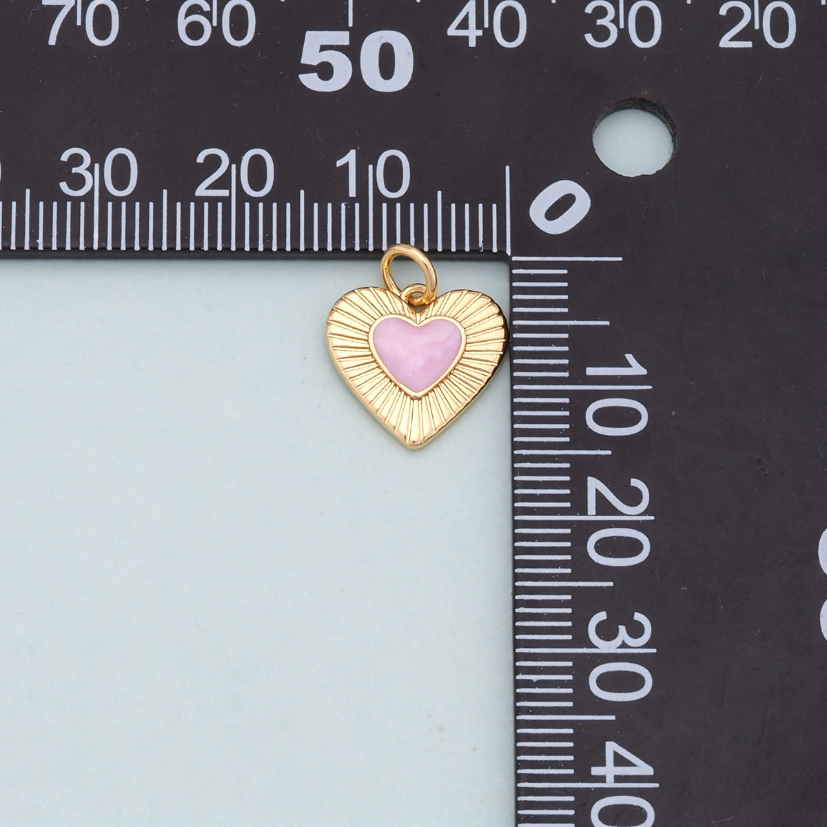 Gold Heart Charms,18K Gold Filled Heart Pendant,Heart Charm Bracelet Necklace for DIY Jewelry Making Supply