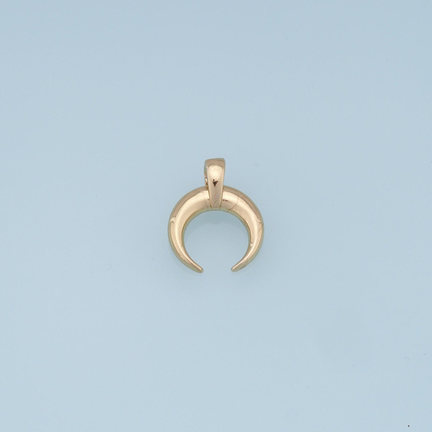 18K Gold Filled Moon Pendant,Moon Charm Bracelet Necklace for DIY Jewelry Making Supply