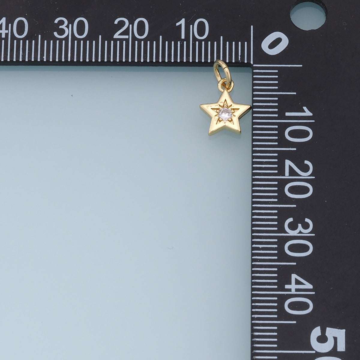 18K Gold Filled Star Pendant,CZ Star Charm Bracelet Necklace for DIY Jewelry Making Supply