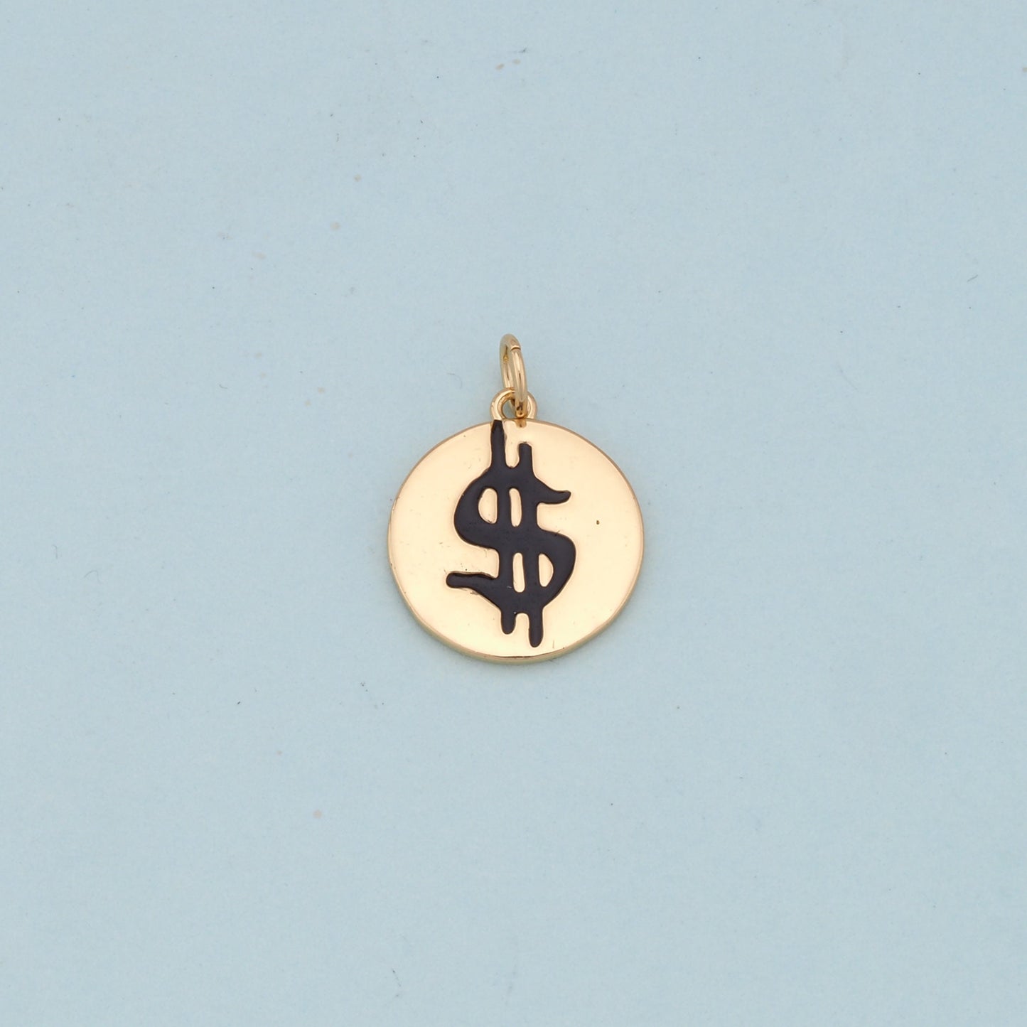 Gold Money Symbol Charms,18K Gold Filled Money Pendant,Money Charm Bracelet Necklace for DIY Jewelry Making Supply