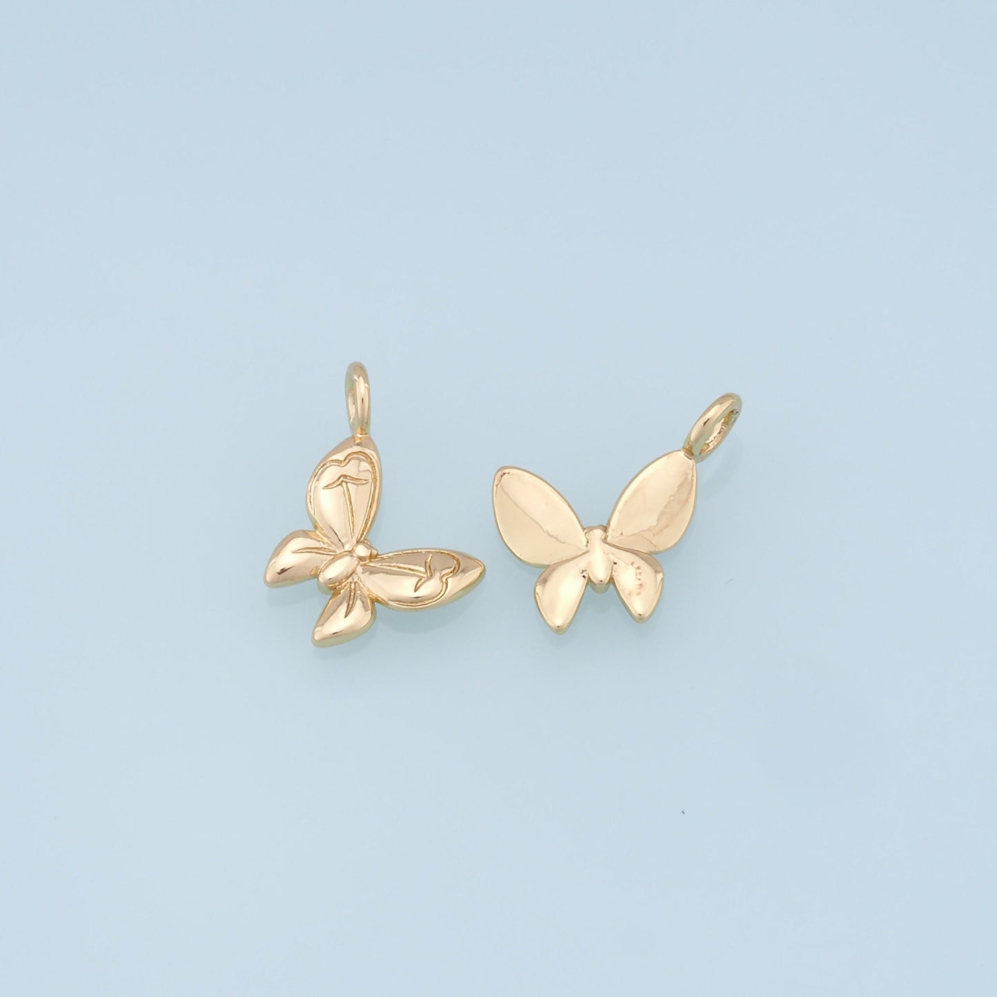 Gold Butterfly Charms,18K Gold Filled Butterfly Pendant,Butterfly Charm Bracelet Necklace for DIY Jewelry Making Supply