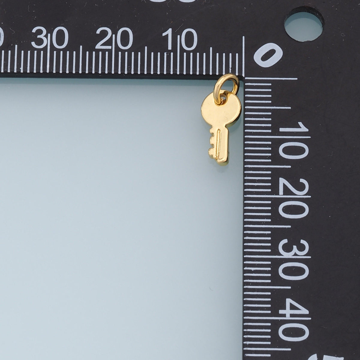 18K Gold Filled Key Charm Pendant for Jewelry Making