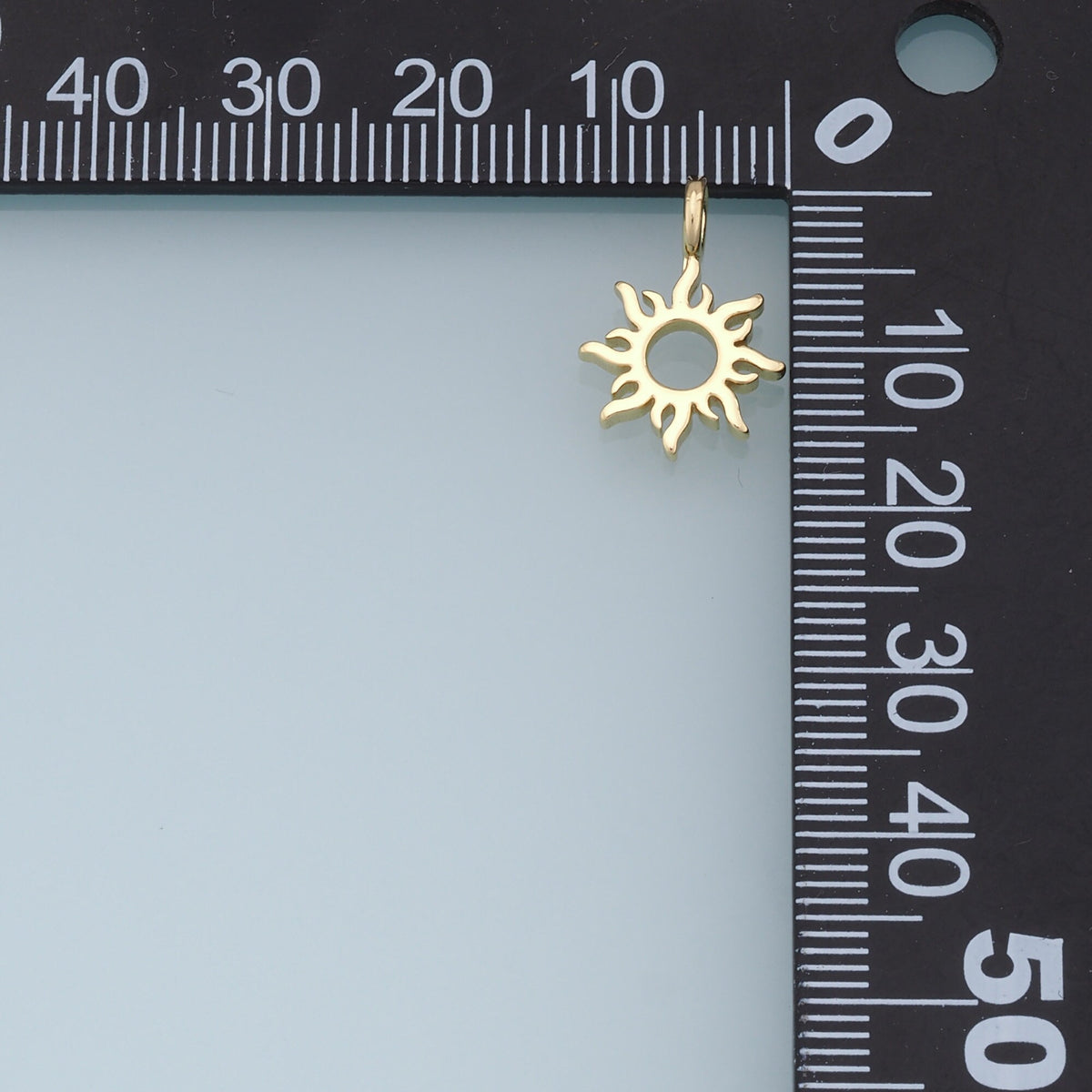 18K Gold Filled Sun Charm Pendant for Jewelry Making