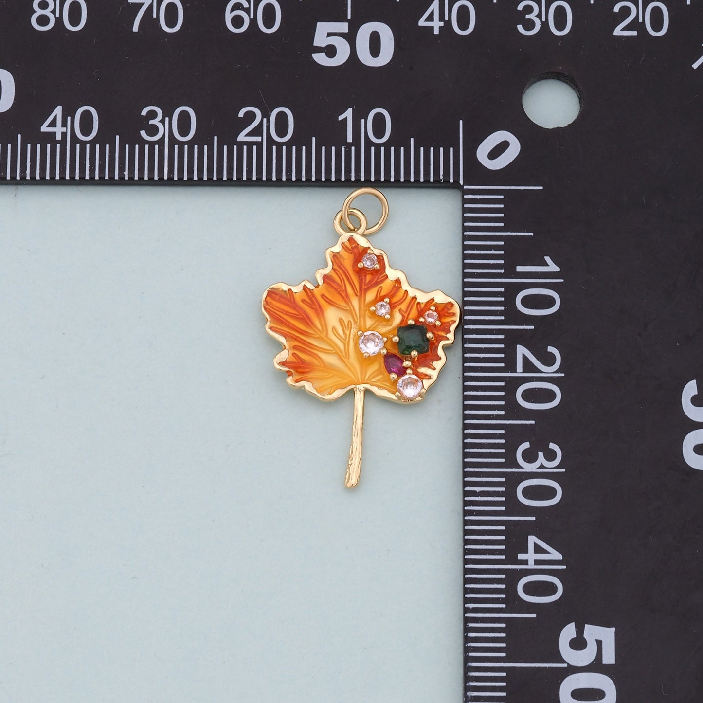 Gold Leaf Charms,18K Gold Filled Leaf Pendant,Leaf Charm Bracelet Necklace for DIY Jewelry Making Supply