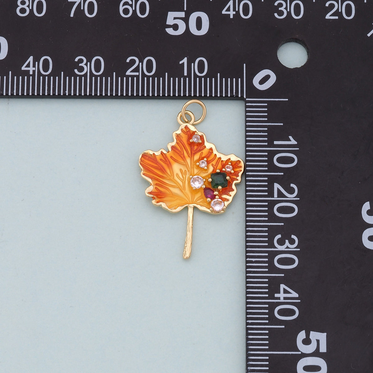 18K Gold Filled Leaf Charm Pendant for Jewelry Making