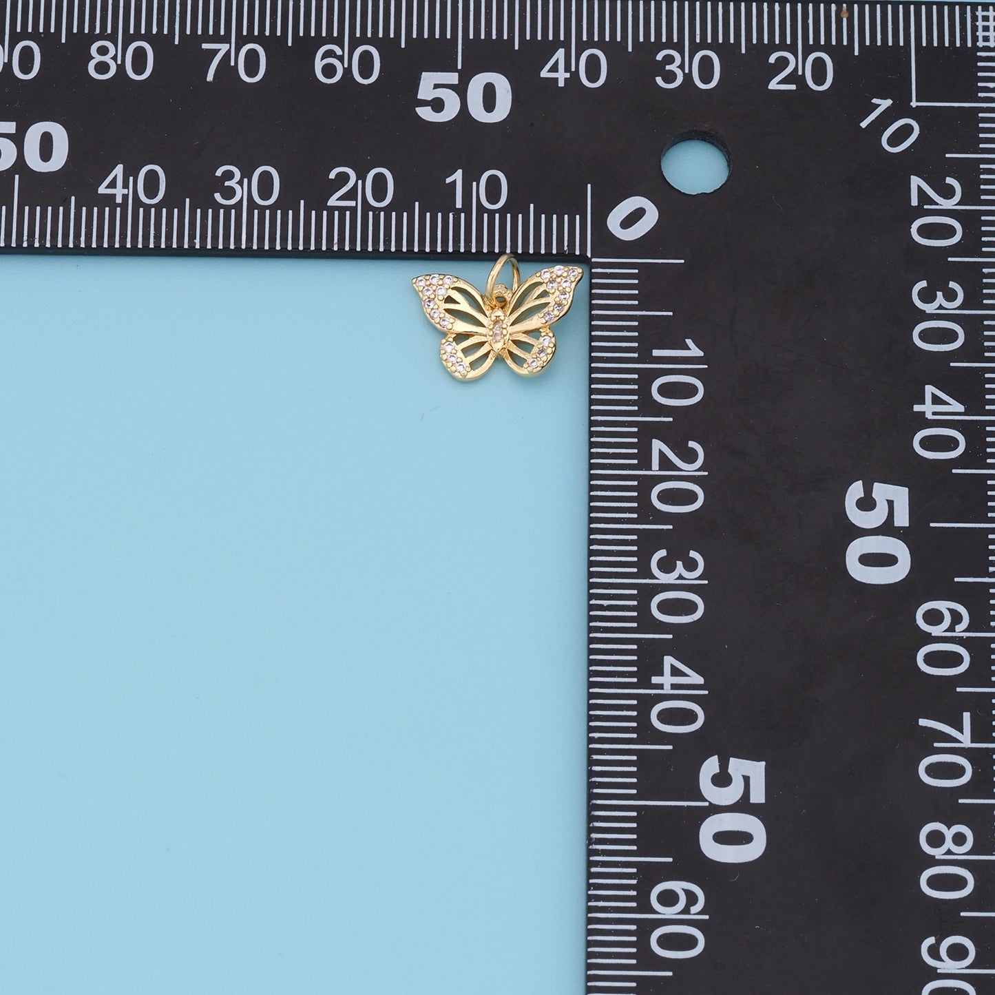 Gold Butterfly Charms,18K Gold Filled tiny Butterfly Pendant,insect Charm Bracelet Necklace for DIY Jewelry Making Supply