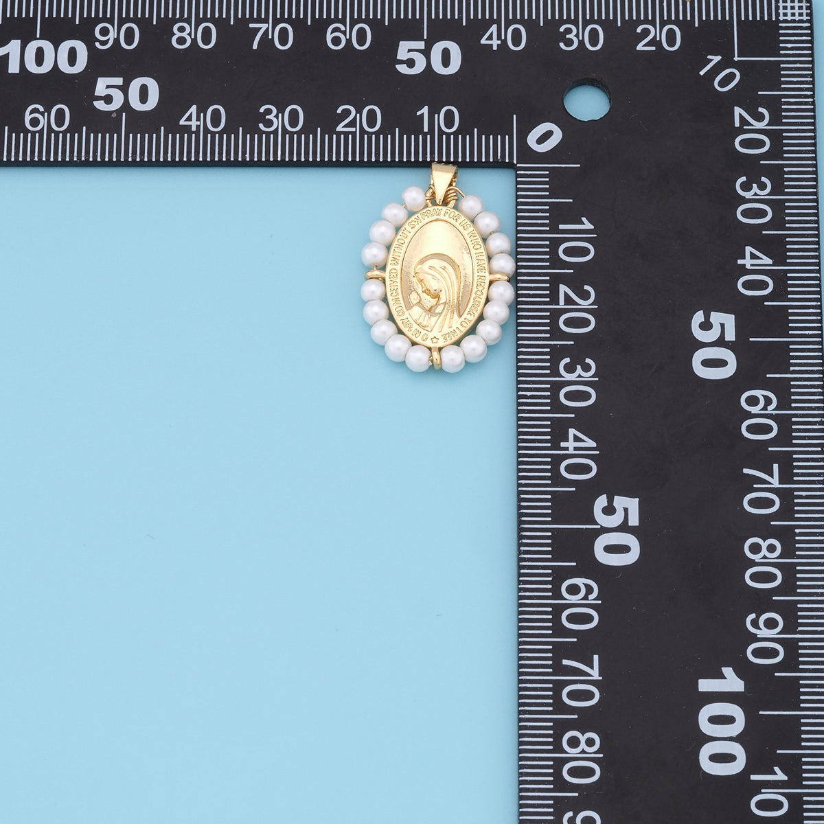 Gold Pray virgin mary Charms,18K Gold Filled pray Our Lady Pendant Bracelet Necklace for DIY Jewelry Making Supply
