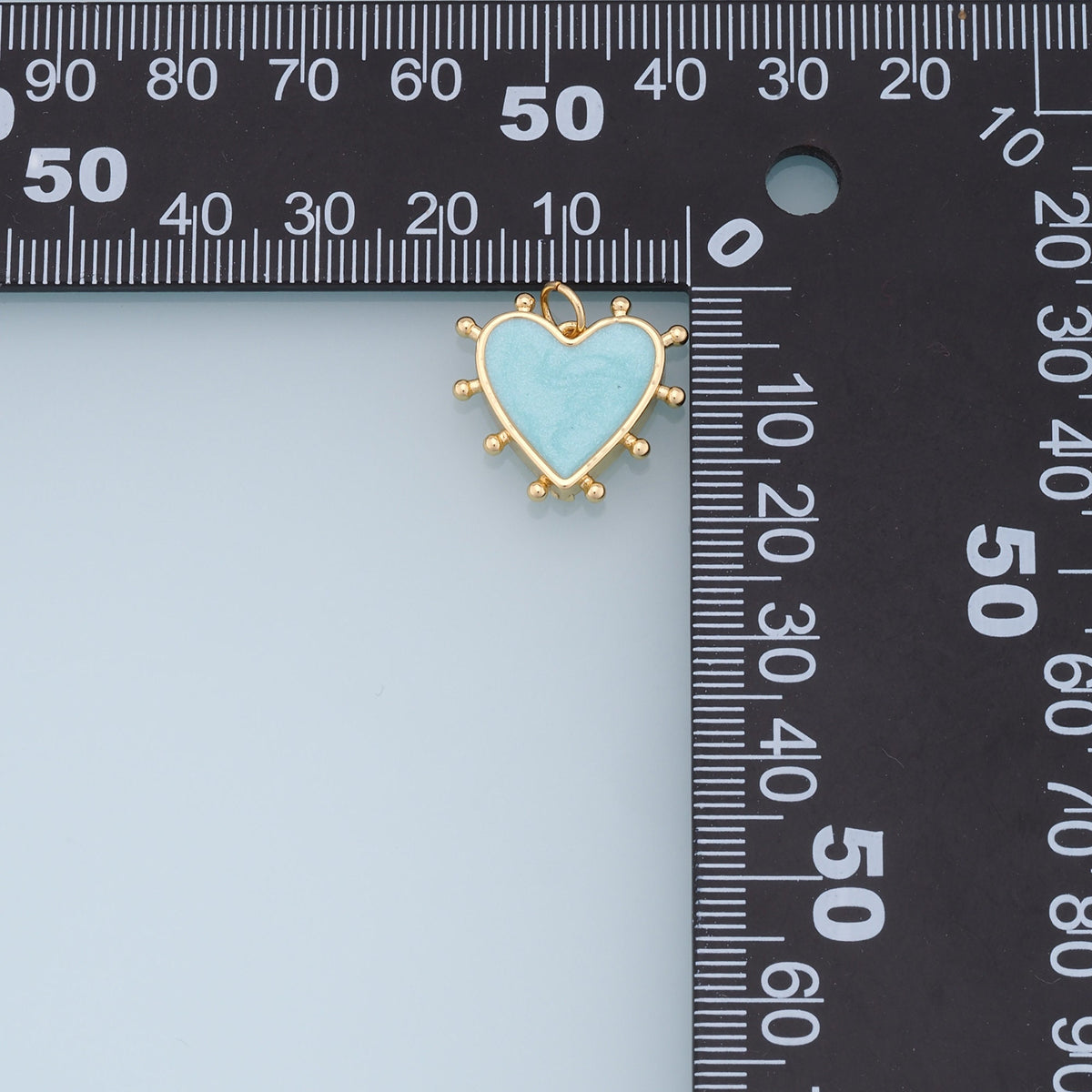 18K Gold Filled Heart Charm Pendant for Jewelry Making