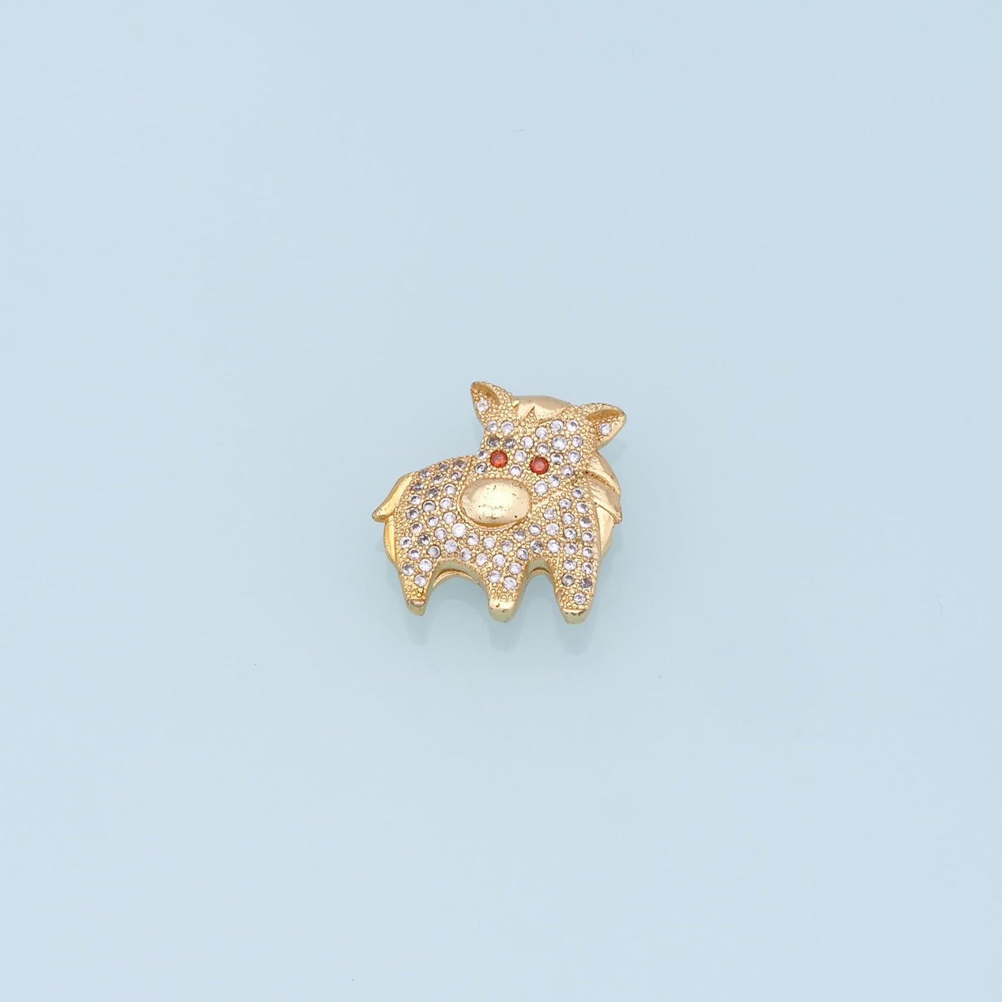 Gold Bull Charms,18K Gold Filled bull Pendant,CZ bull Charm Bracelet Necklace for DIY Jewelry Making Supply