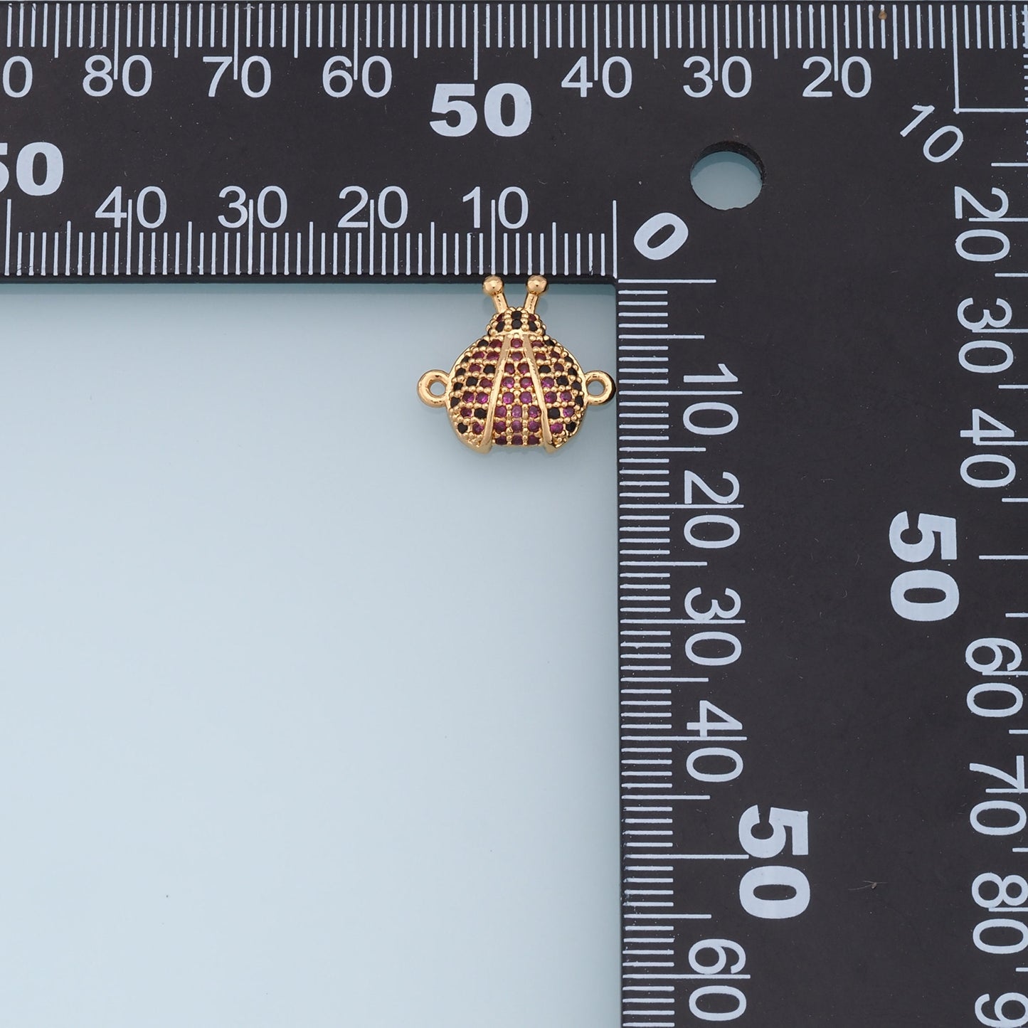 Gold beetle Connector Charms,18K Gold Filled CZ Micro Pave beetle Pendant,beetle Charm Bracelet Necklace for DIY Jewelry Making Supply