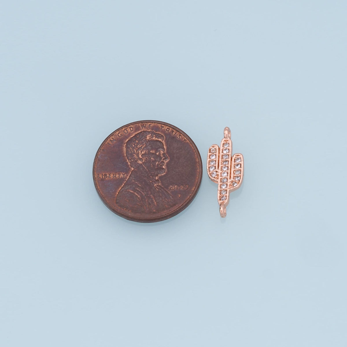 Gold Cactus Charms,18K Gold Filled CZ Micro Pave Cactus Pendant,Desert Charm Bracelet Necklace for DIY Jewelry Making Supply