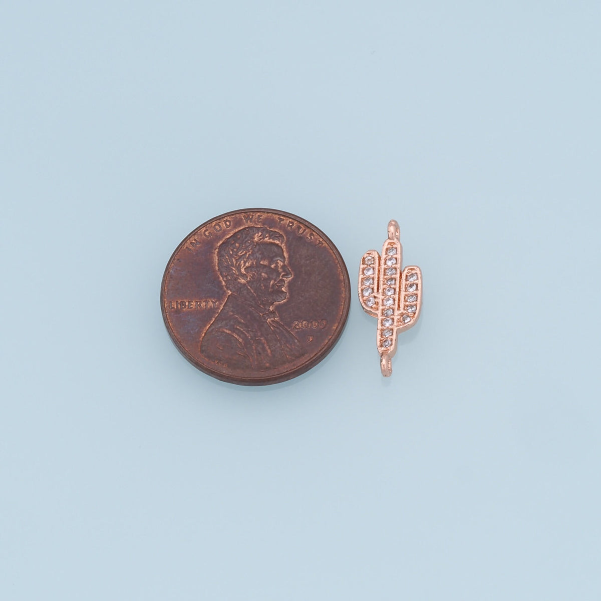 18K Gold Filled Cubic Zirconia Charm Pendant for Jewelry Making