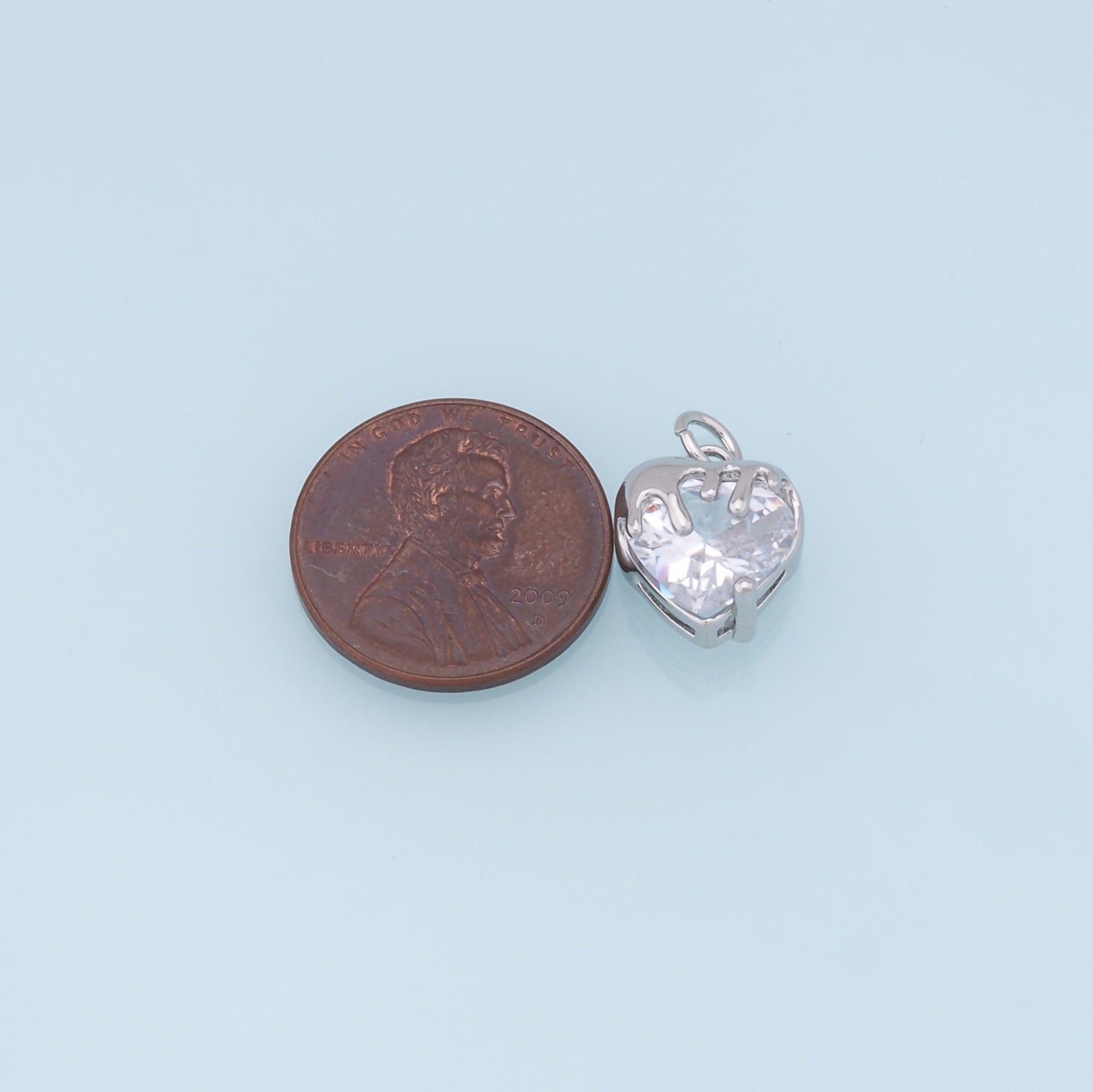 Gold Heart Charms,18K Gold Filled Heart Pendant,crystal Heart Charm Bracelet Necklace for DIY Jewelry Making Supply