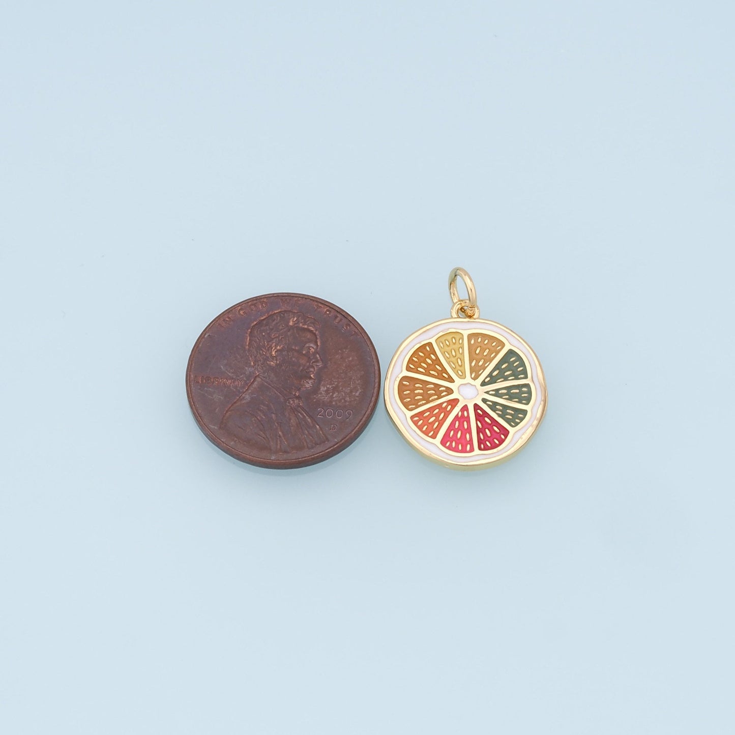 Gold Lemon Charms,18K Gold Filled Color Lemon Pendant,Fruit Charm Bracelet Necklace for DIY Jewelry Making Supply