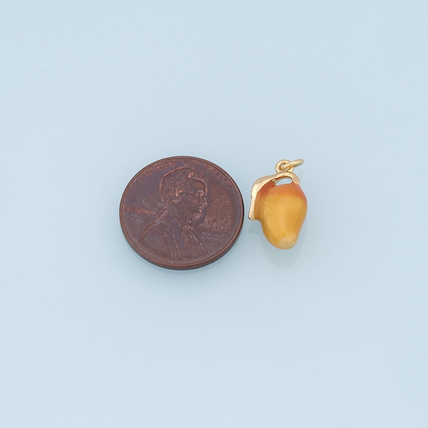 Gold Mango Charms,18K Gold Filled Mango Pendant,Fruit Charm Bracelet Necklace for DIY Jewelry Making Supply