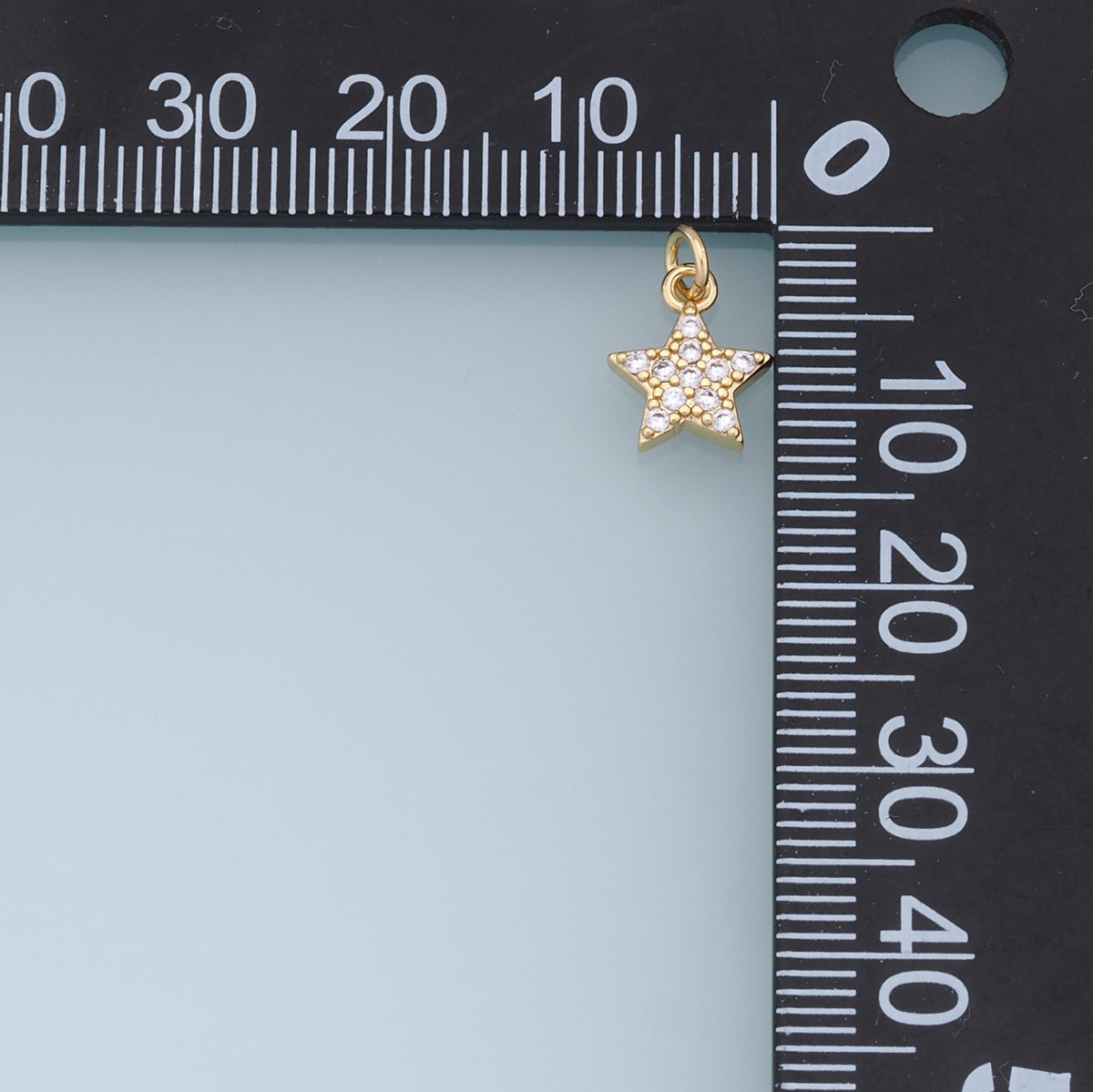 18K Gold Filled Star Pendant,CZ Micro Pave Star Charm Bracelet Necklace for DIY Jewelry Making Supply