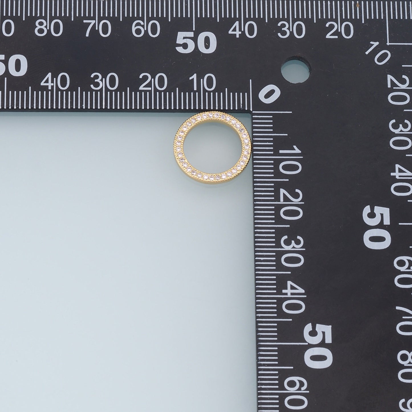 Gold Round Charms,18K Gold Filled CZ Round Pendant,Round Charm Bracelet Necklace for DIY Jewelry Making Supply