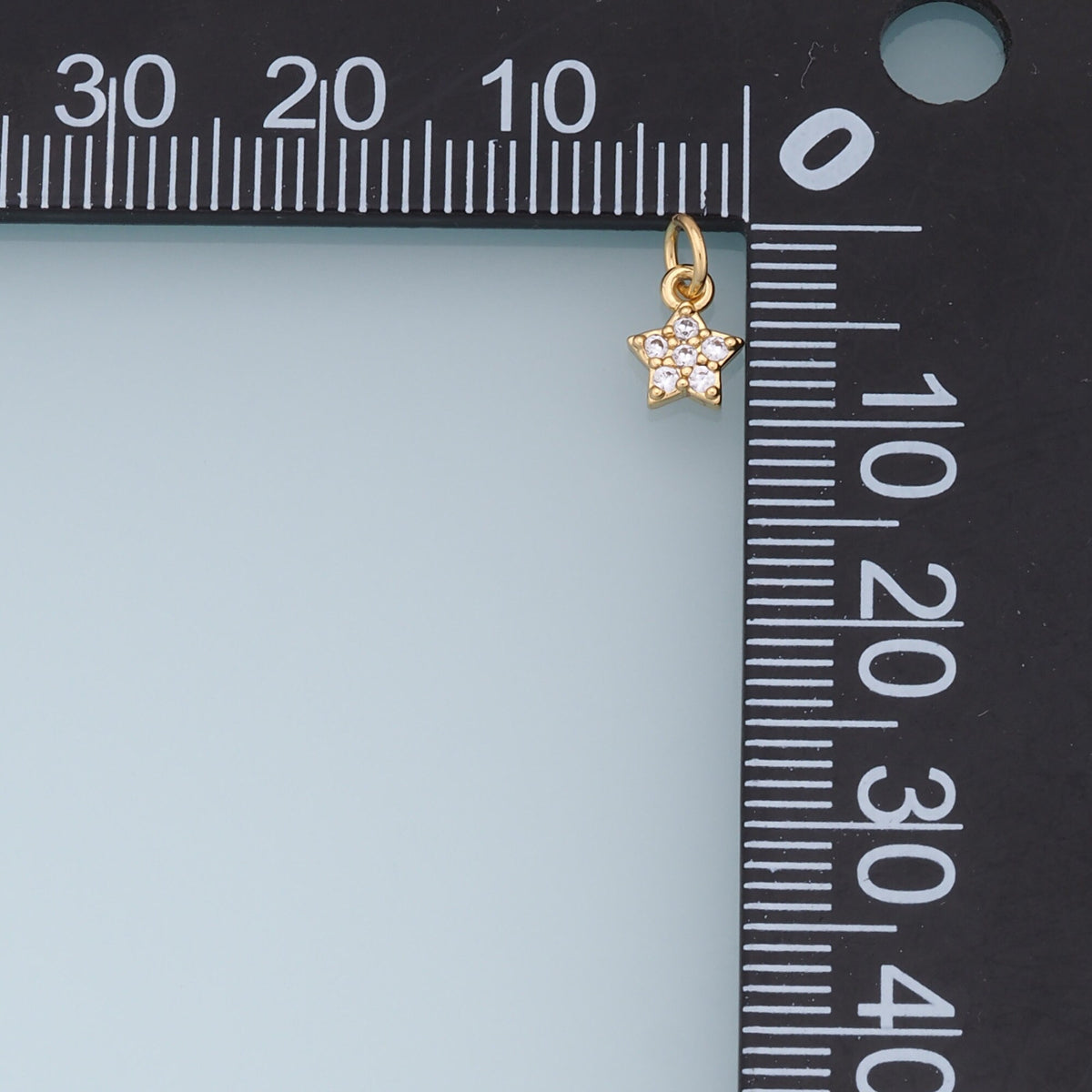 18K Gold Filled Star Pendant,CZ Micro Pave Star Charm Bracelet Necklace for DIY Jewelry Making Supply