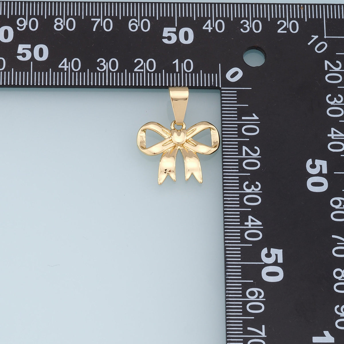 18K Gold Filled Bow Charm Pendant for Jewelry Making