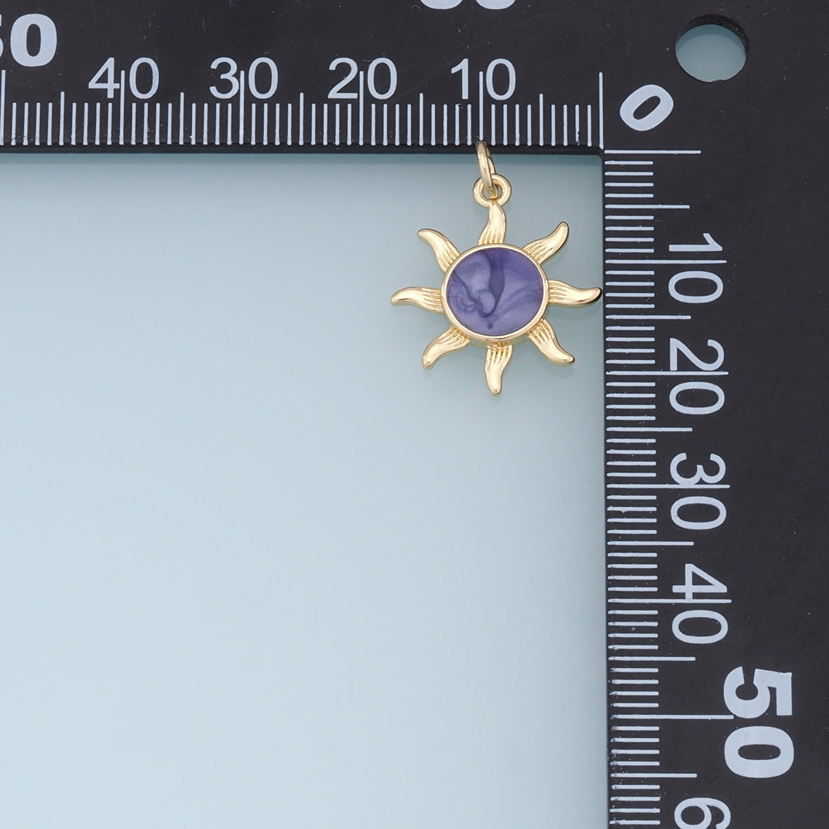 18K Gold Filled Sun Charm Pendant for Jewelry Making
