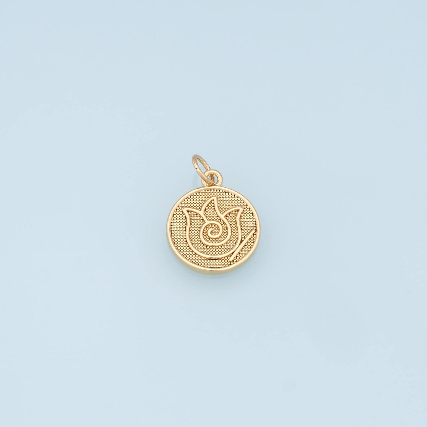 Gold element Charms,18K Gold Filled Fire Wind Earth Water Pendant,Element Charm Bracelet Necklace for DIY Jewelry Making Supply