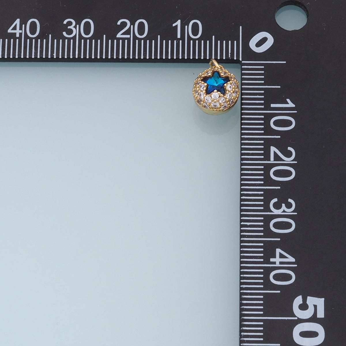 Gold Ball Star Charms,18K Gold Filled Star Pendant,CZ Micro Pave Star Charm Bracelet Necklace for DIY Jewelry Making Supply