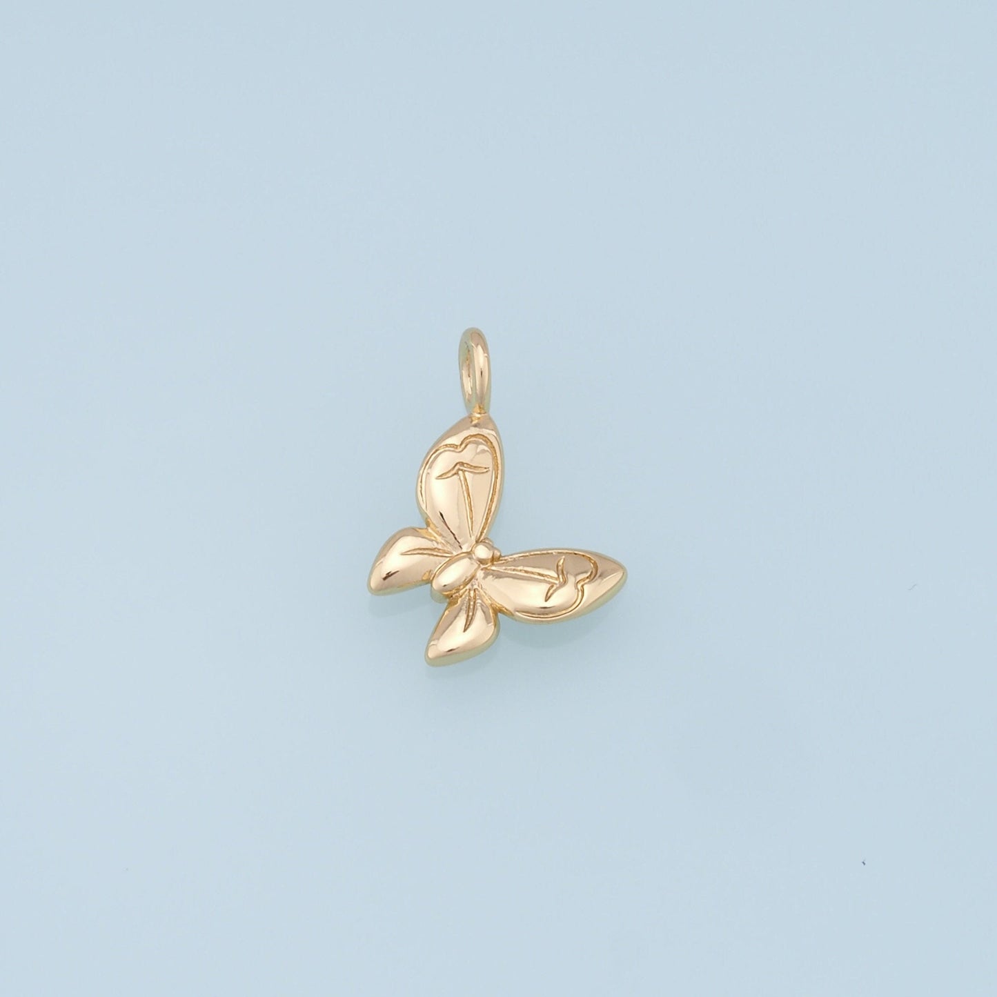 Gold Butterfly Charms,18K Gold Filled Butterfly Pendant,Butterfly Charm Bracelet Necklace for DIY Jewelry Making Supply